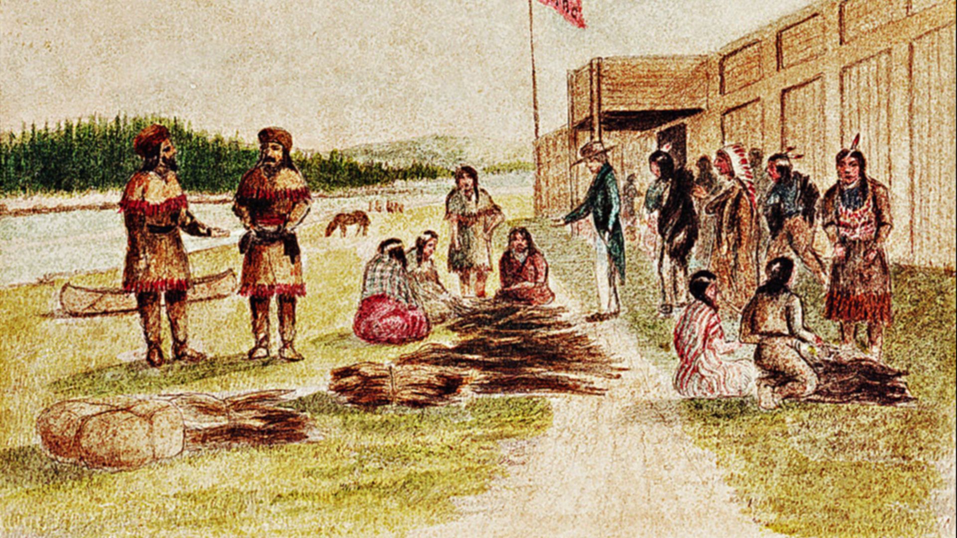 File:Fort Nez Perces Trading 1841 (cropped).jpg