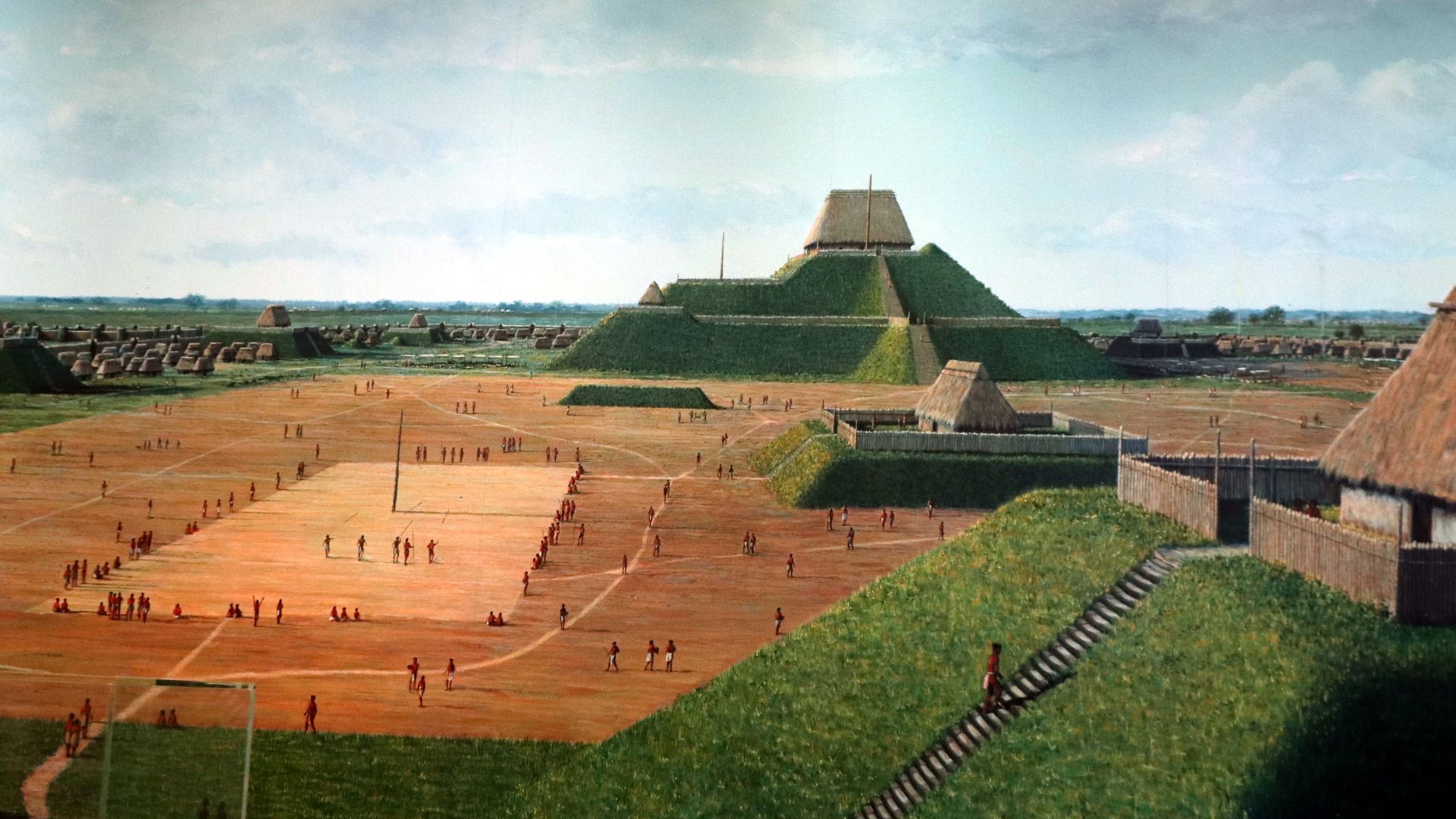 File:Cahokia Mounds -- UNESCO reconstruction.jpg