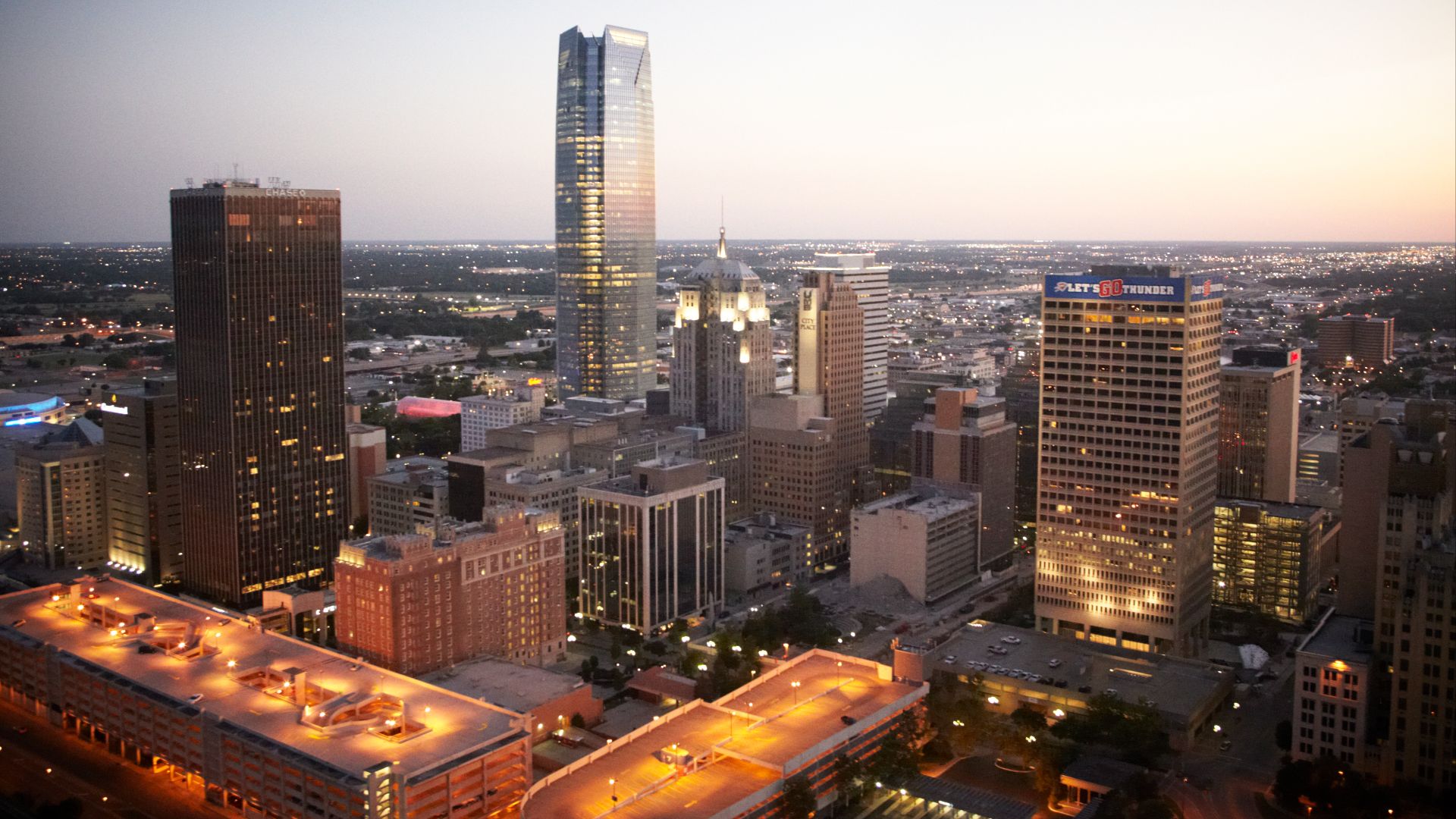 File:Downtown Oklahoma City skyline at twilight.jpg