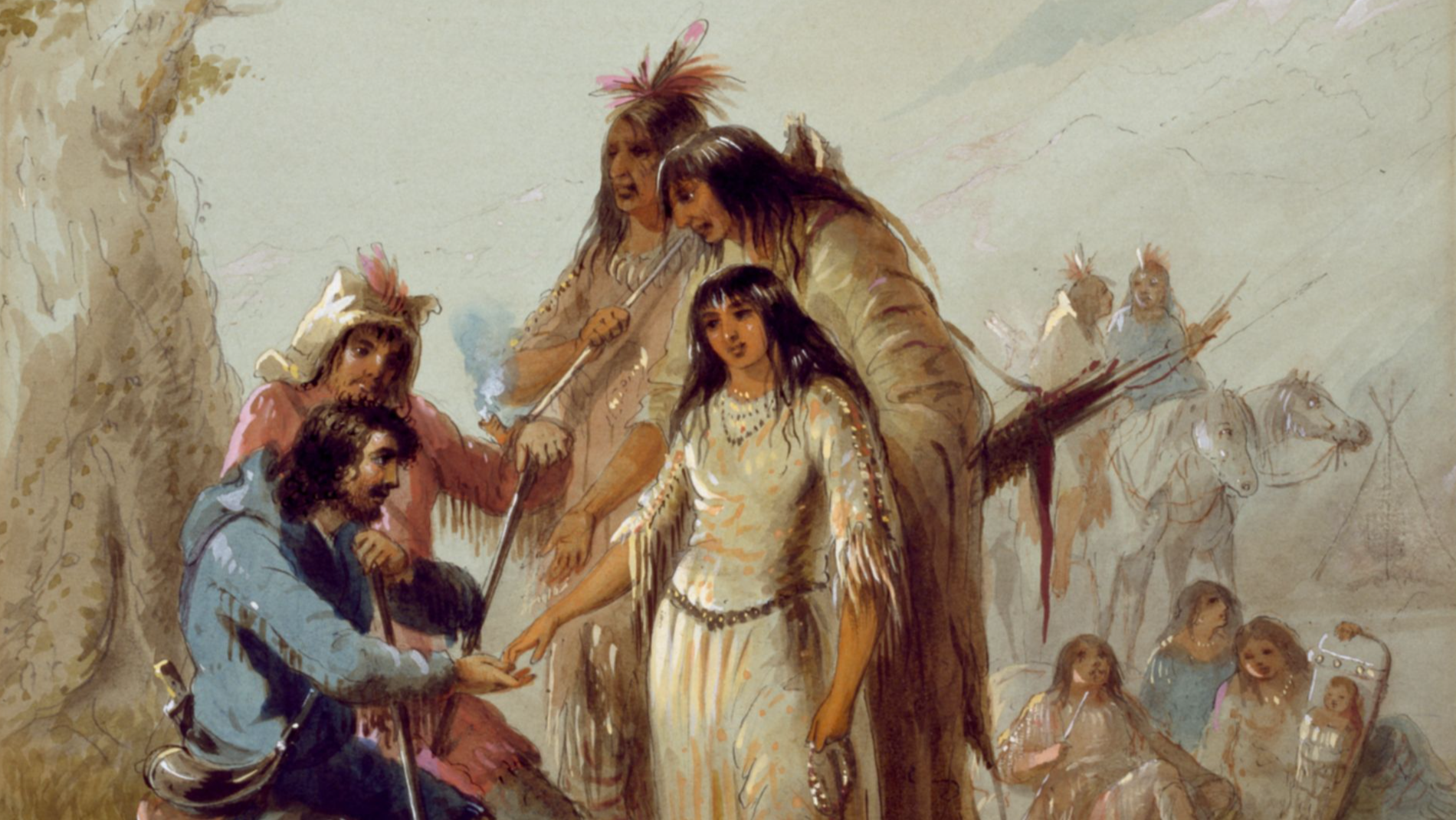 File:Alfred Jacob Miller - The Trapper's Bride - Walters 37194012.jpg