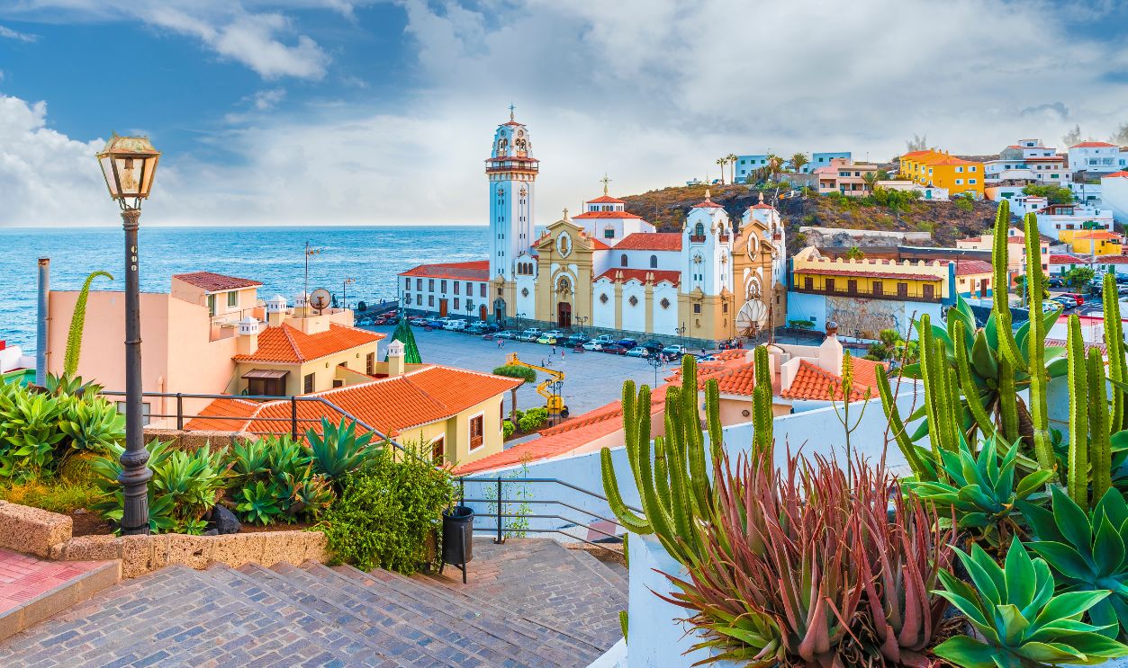 View of Candelaria town of Tenerife, Canary Islands, Spain