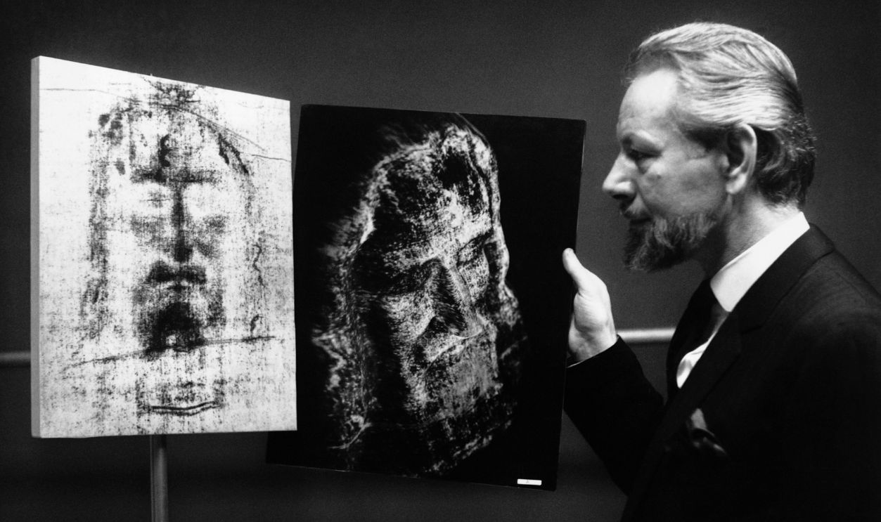 The profile of Jesus Christ from the Turin Shroud.