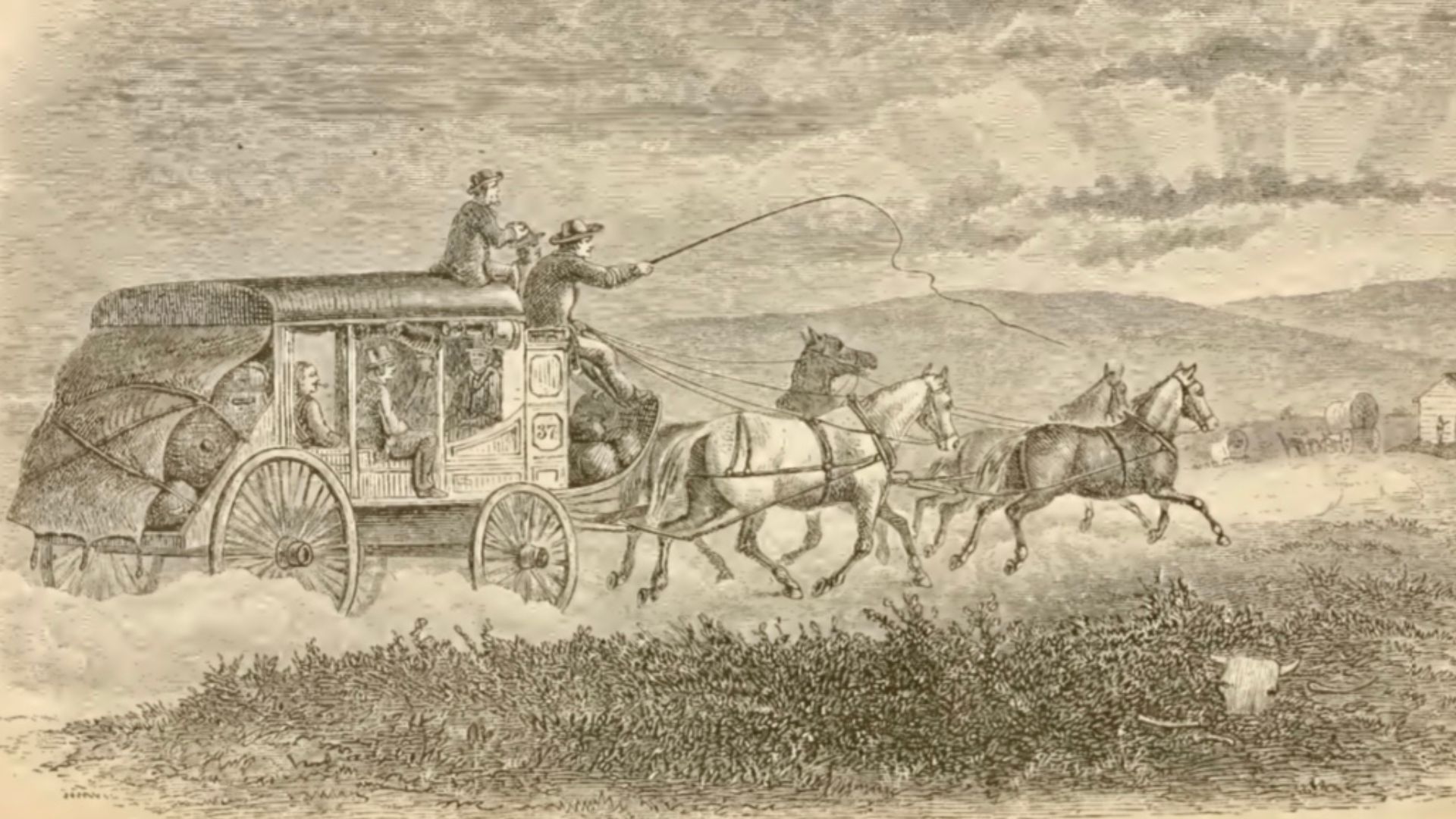 File:The Overland Mail Coach, from Arizona, As It Is, the Coming Country 1877 by Hiram C Hodge.jpg