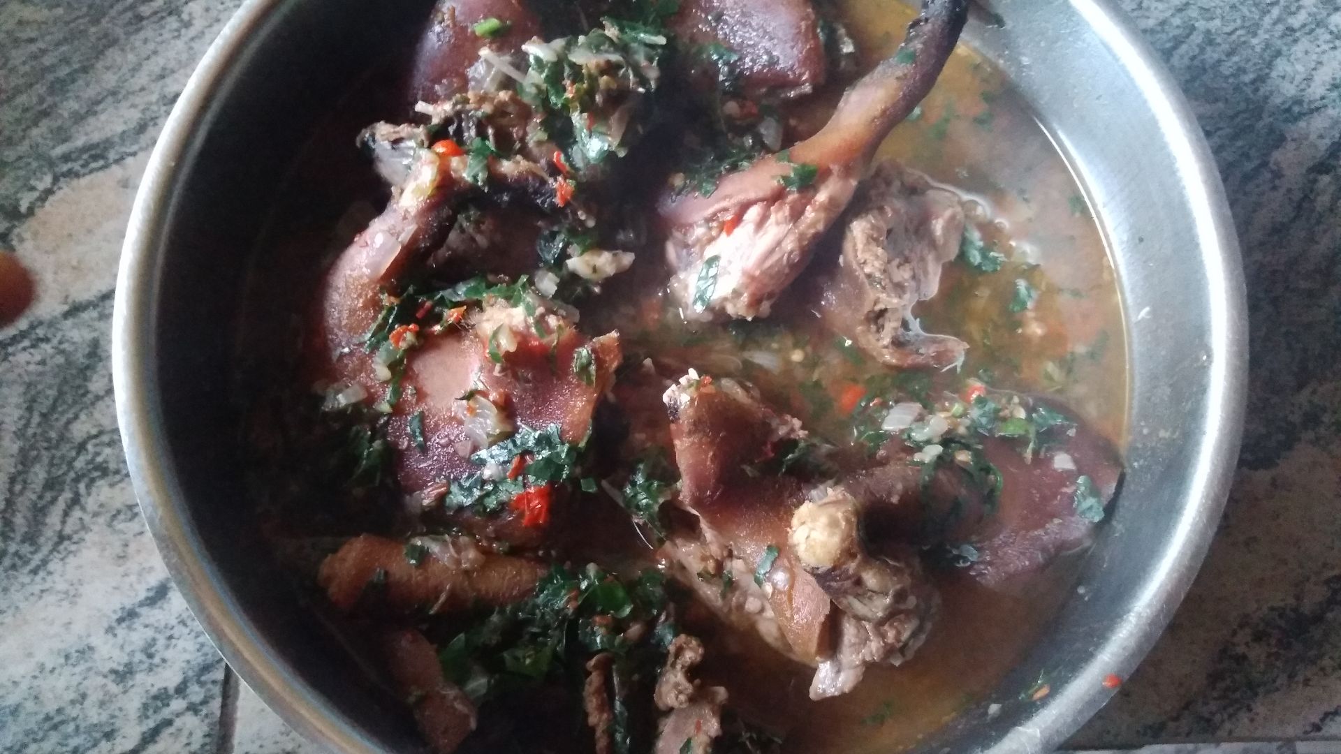 File:Delicious cooked bushmeat pepper soup ready to eat.jpg
