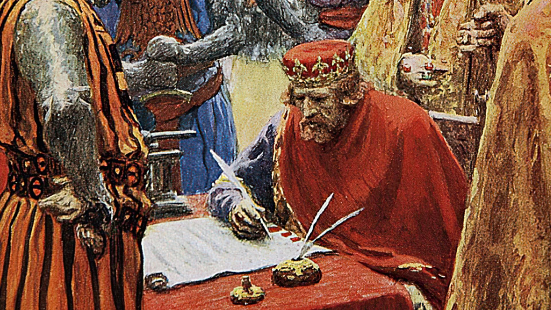 File:Magna Carta King John signing the Magna Carta reluctantly by Michael, Arthur C (d 1945).jpg