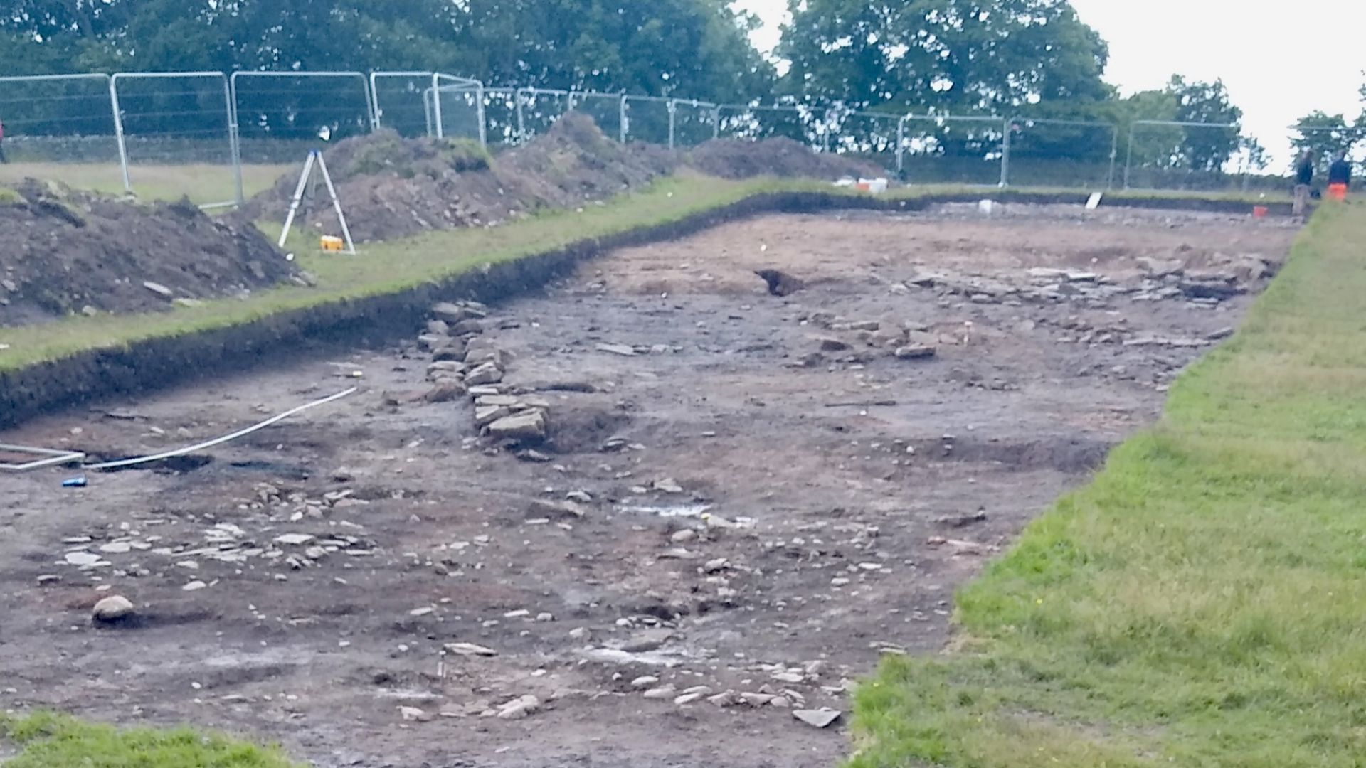 File:Excavations west of Birdoswald Roman Fort, Hadrian's Wall, Cumbria (July 2023).jpg