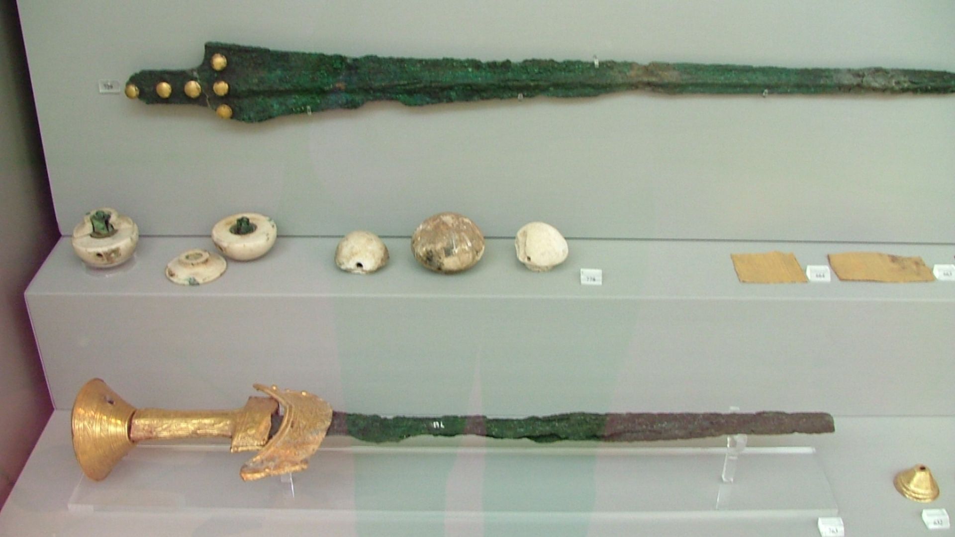 File:Mycenaean bronze swords.JPG