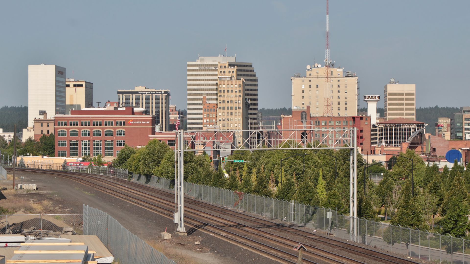 File:Downtown Spokane skyline from University District Gateway Bridge, 2019.jpg