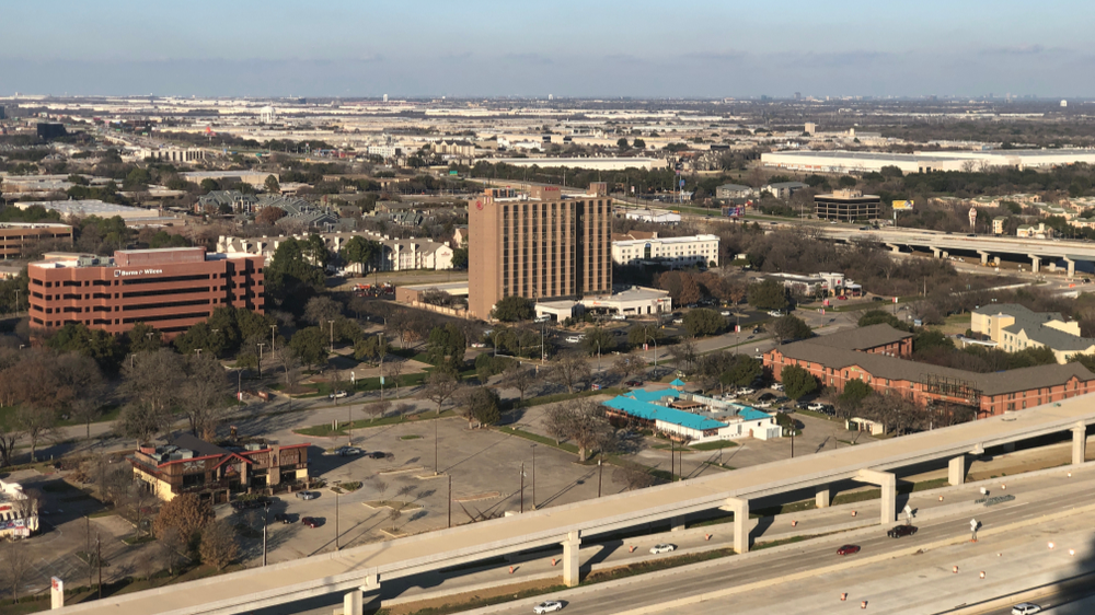 Aerial view of the city of Arlington, Texas