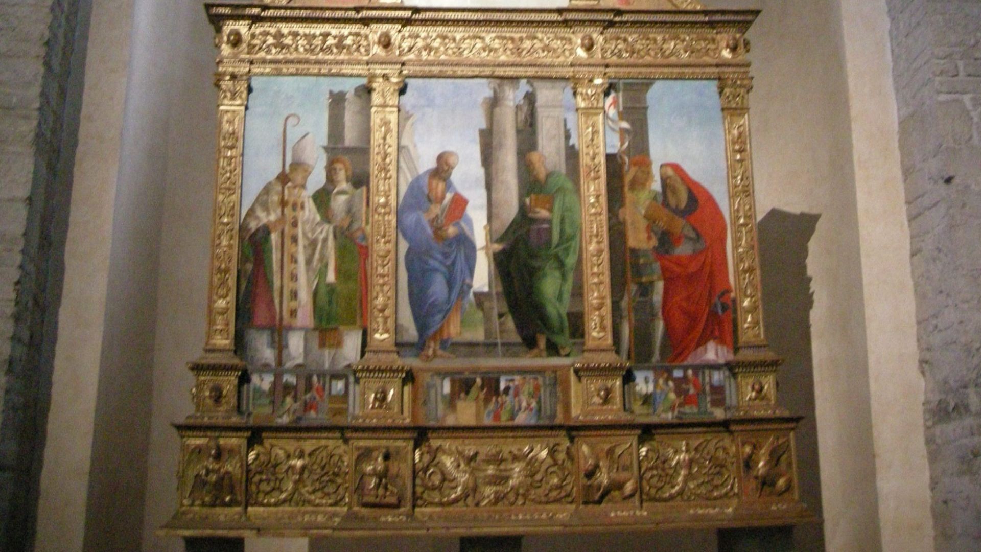 File:Basilica di aquilieia, interno, polittico di pellegrino da San Daniele.JPG