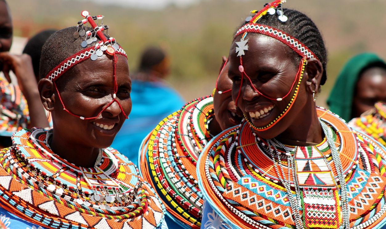 Women of the Umoja Village are seen in Samburu county some 350 km north of the capital, Nairobi on September 18, 2015. The village where men are banned was founded by Rebecca Lolosoli and 14 other women in 1990 and started out as a refuge for victims of sexual abuse and violence.