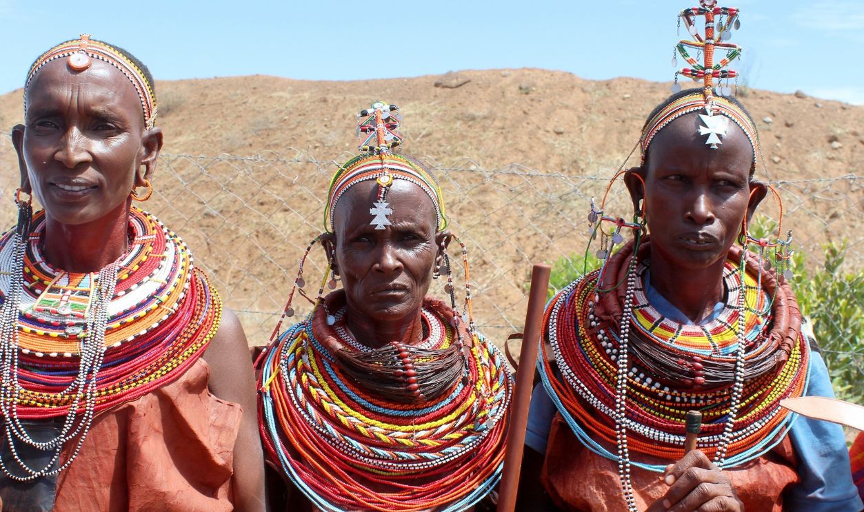 Women of the Umoja Village are seen in Samburu county some 350 km north of the capital, Nairobi on September 18, 2015. The village where men are banned was founded by Rebecca Lolosoli and 14 other women in 1990 and started out as a refuge for victims of sexual abuse and violence.