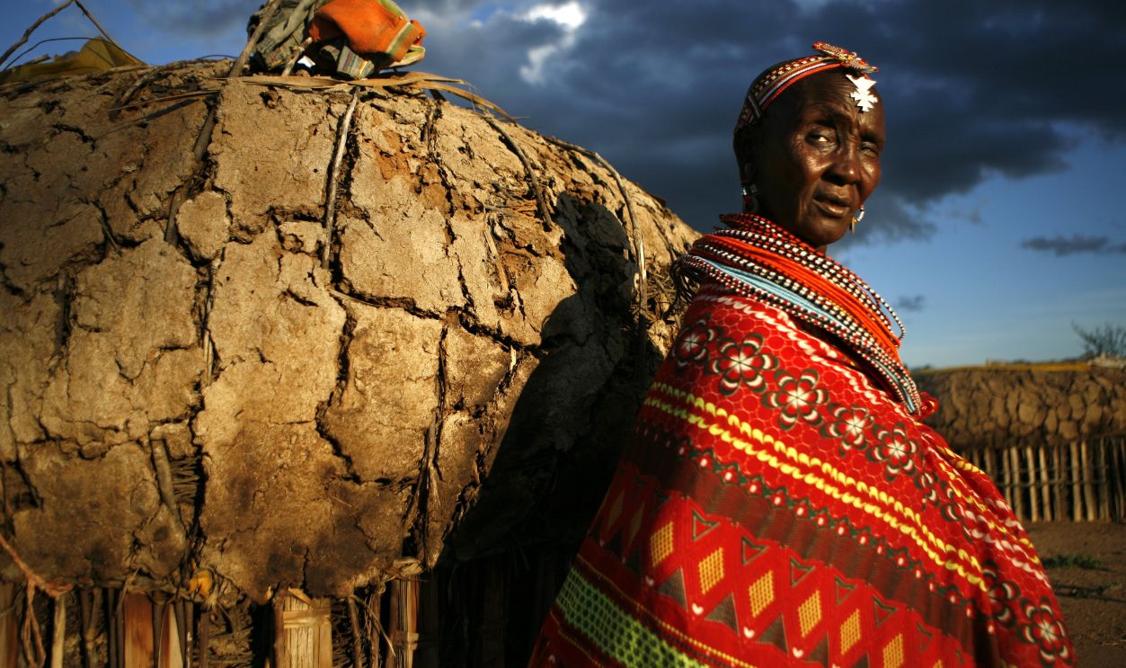 The feminist Umoja village in the Samburu region of northern Kenya in May 2008. Leader of the community is Rebecca Lolosoli. She has banded together groups of disenfranchised Samburu women, who have been abandoned by their husbands and communities and has made a refuge for women running from abuse, early marriage and female genital mutilation.