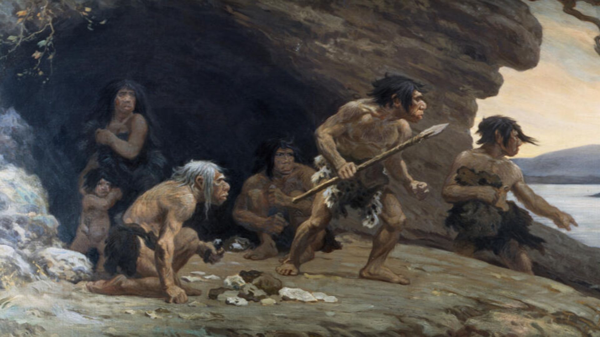 File:Neanderthal Flintworkers (Knight, 1920).jpg