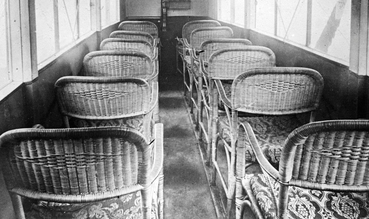 nterior of a Handley Page O/400 class airliner. 