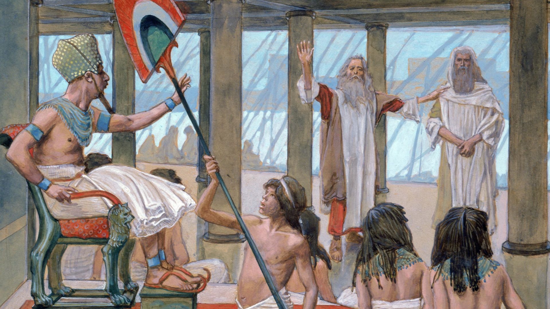 File:Moses Speaks to Pharaoh, by James Tissot.jpg
