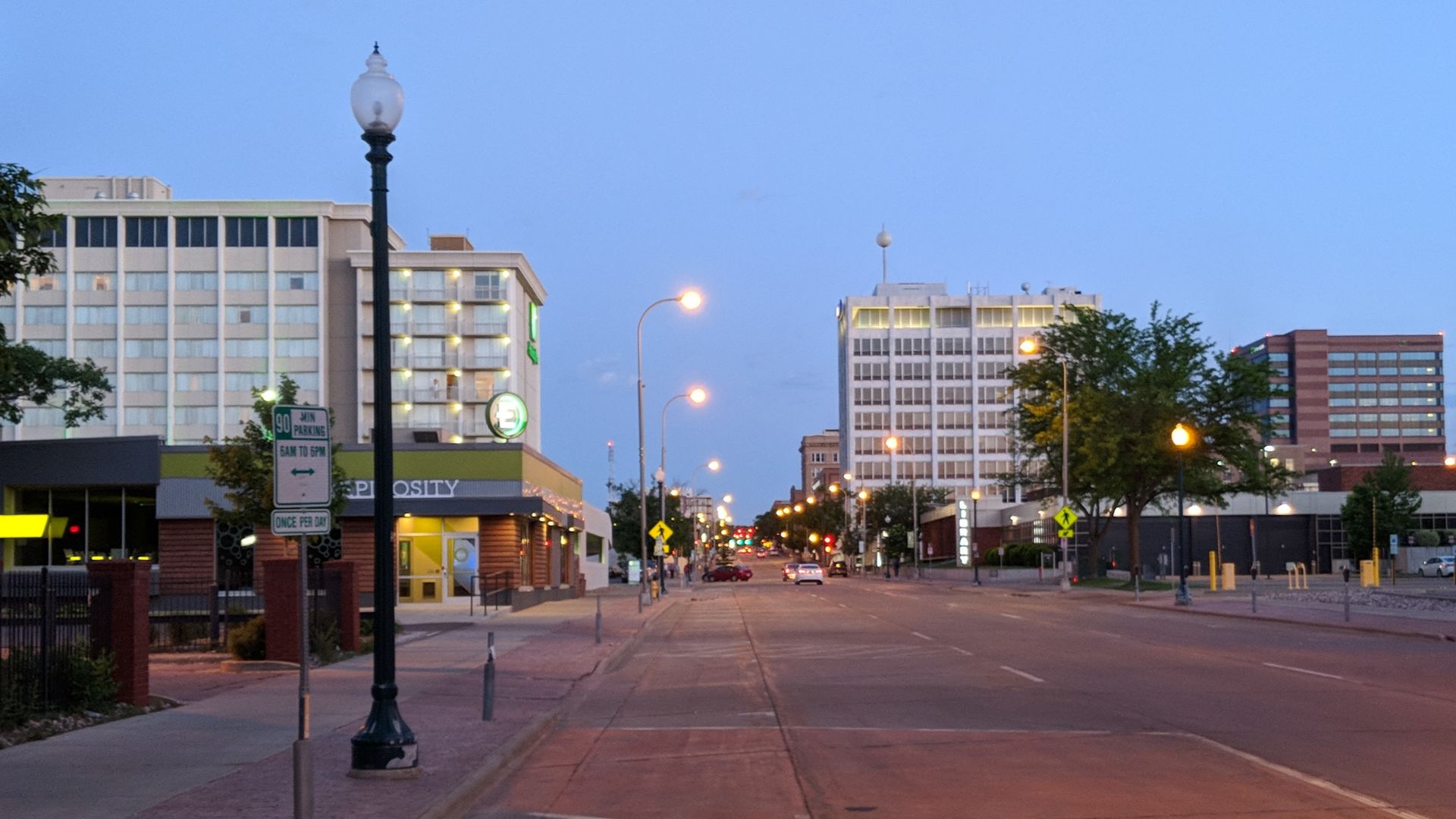 File:Downtown Sioux Falls in the evening.jpg