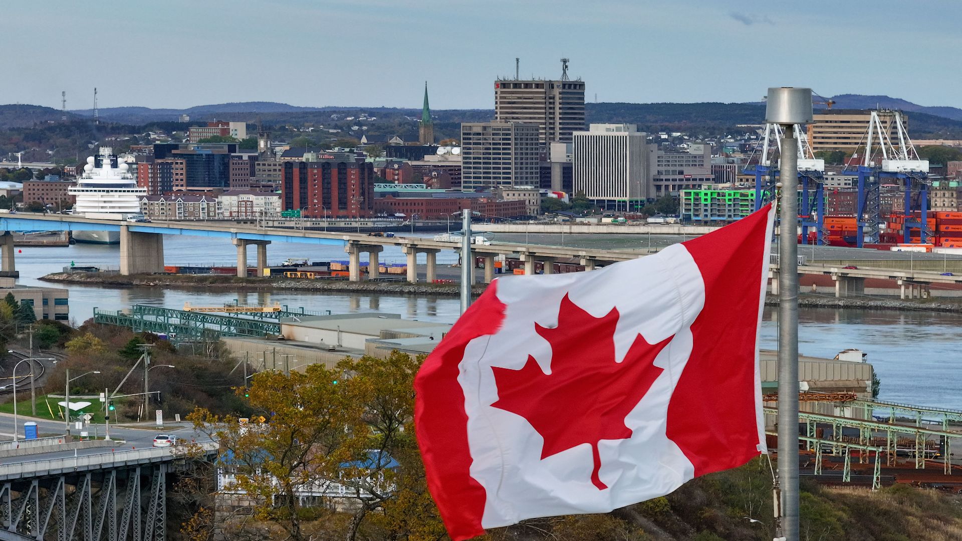 File:Saint John NB skyline with Canada flag.jpg