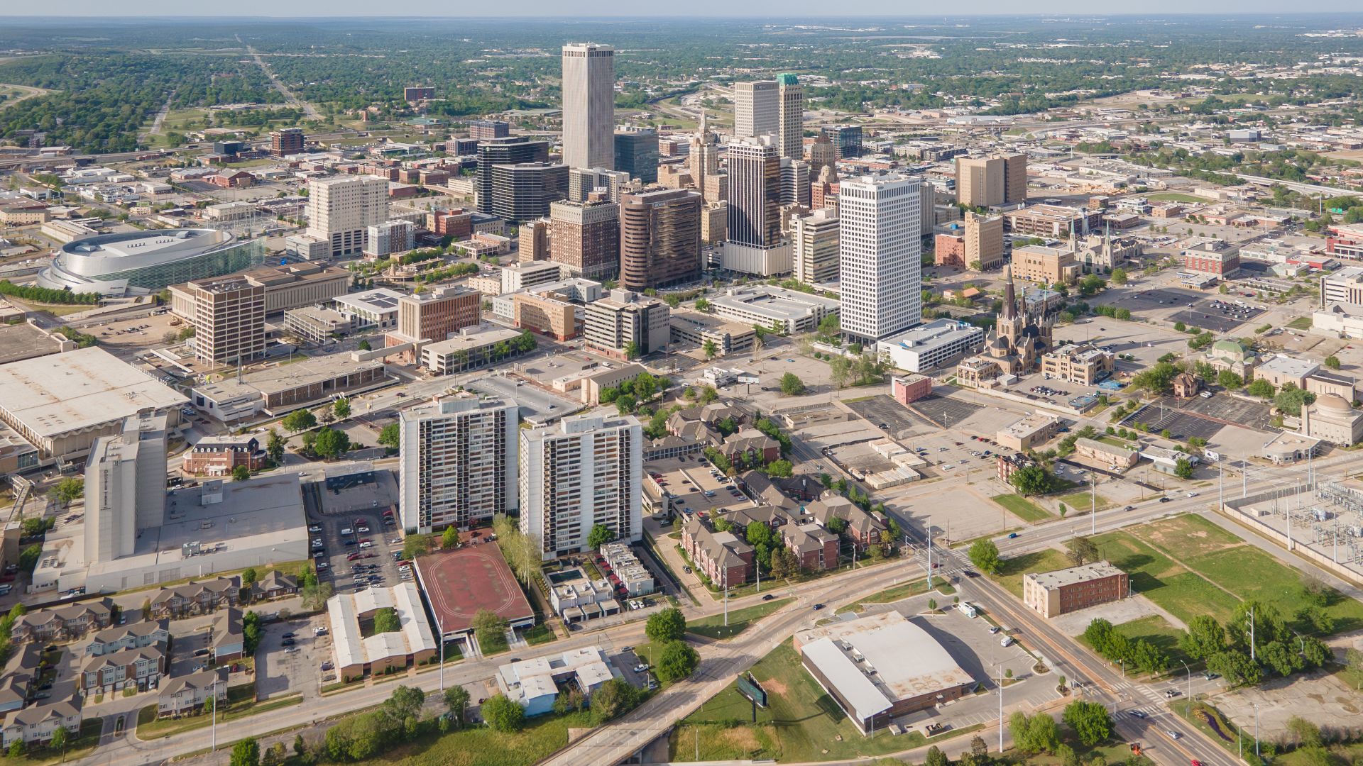 File:Tulsa skyline aerial, April 2023.jpg