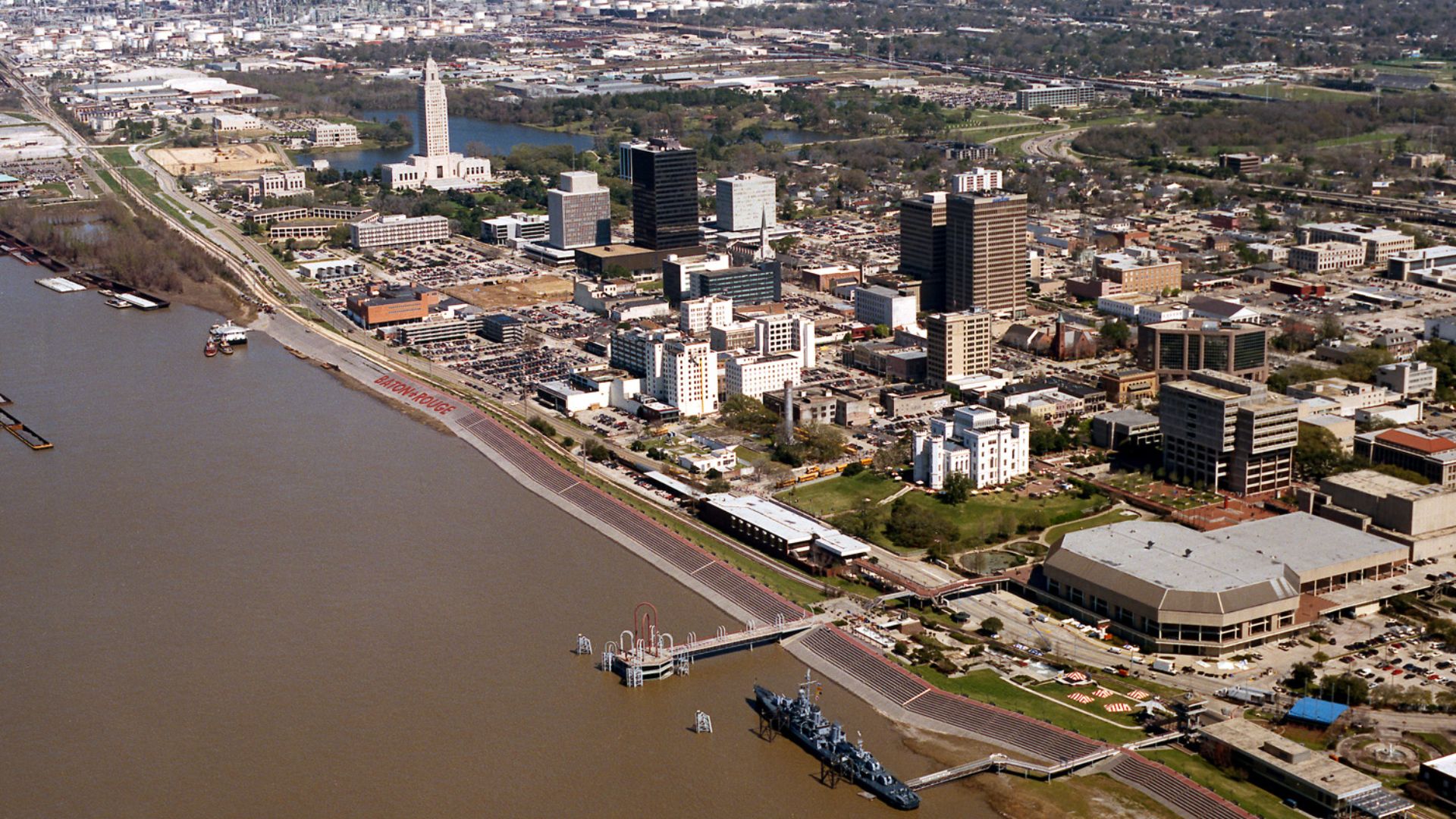 File:Baton Rouge Louisiana waterfront aerial view.jpg