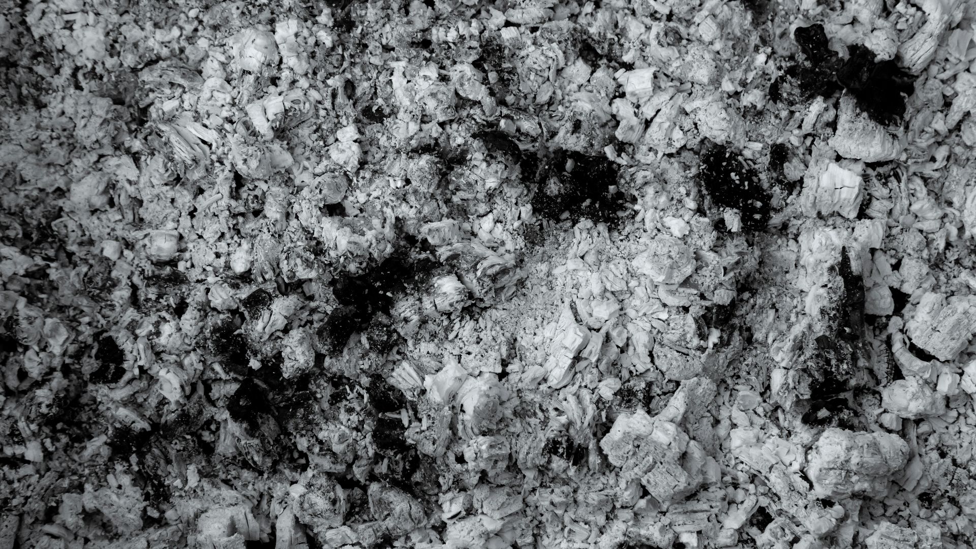 a black and white photo of rocks and dirt