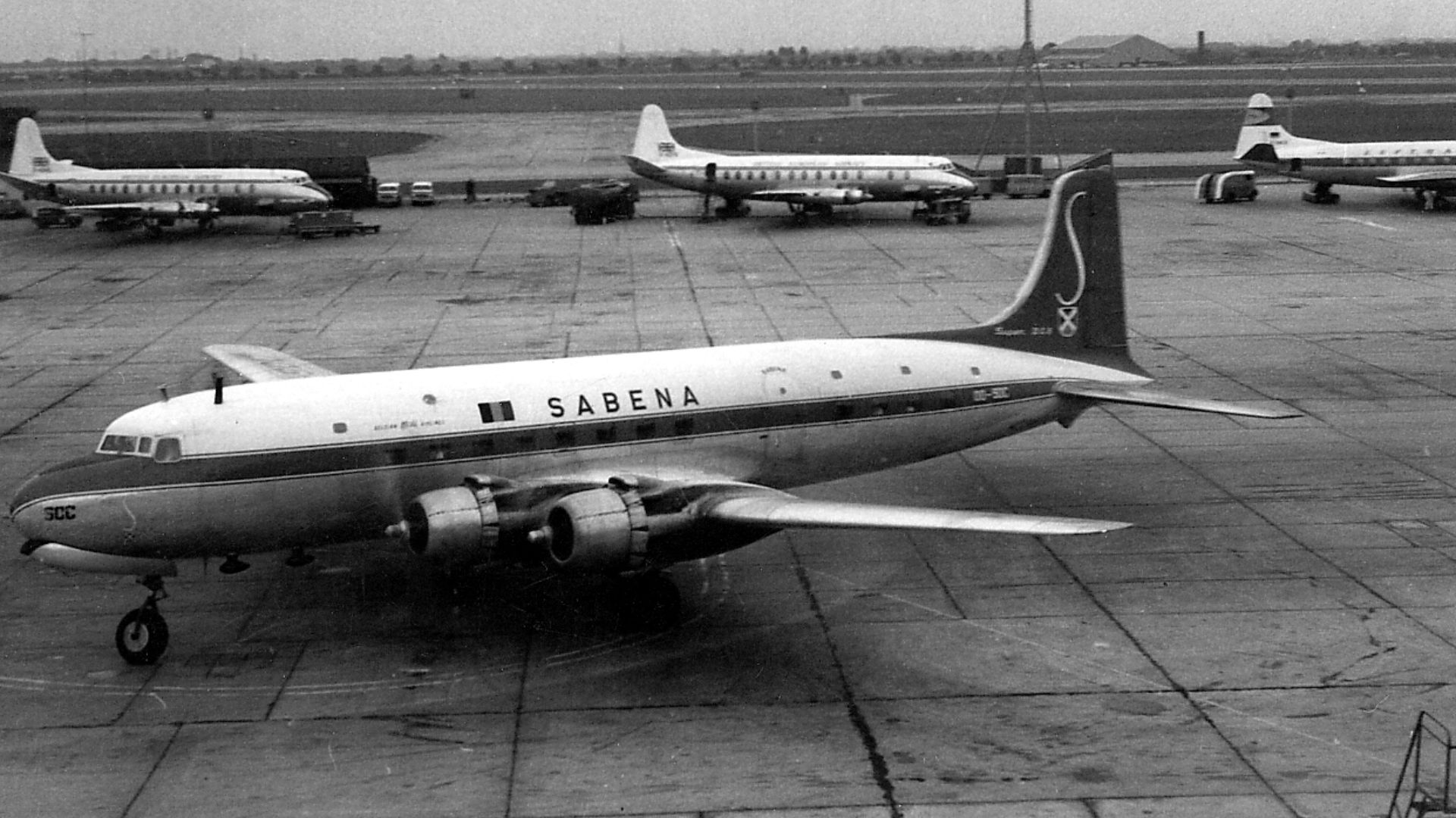 File:Douglas DC-6 OO-SDC of Sabena - Heathrow 1960.jpg