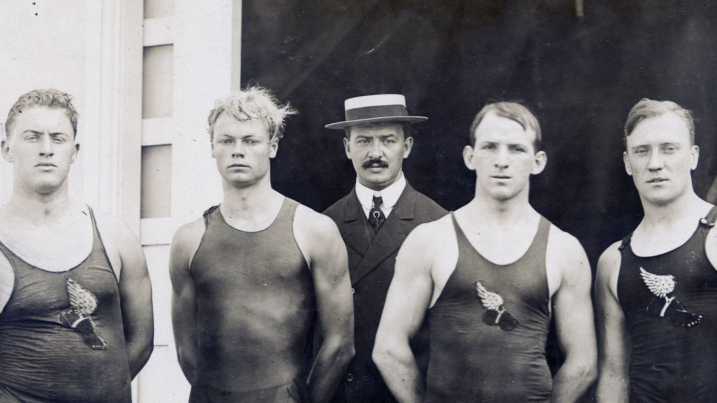 File:New York Athletic Club Swim Relay Team, winners of the Olympic Relay Championship at the 1904 Olympics.jpg