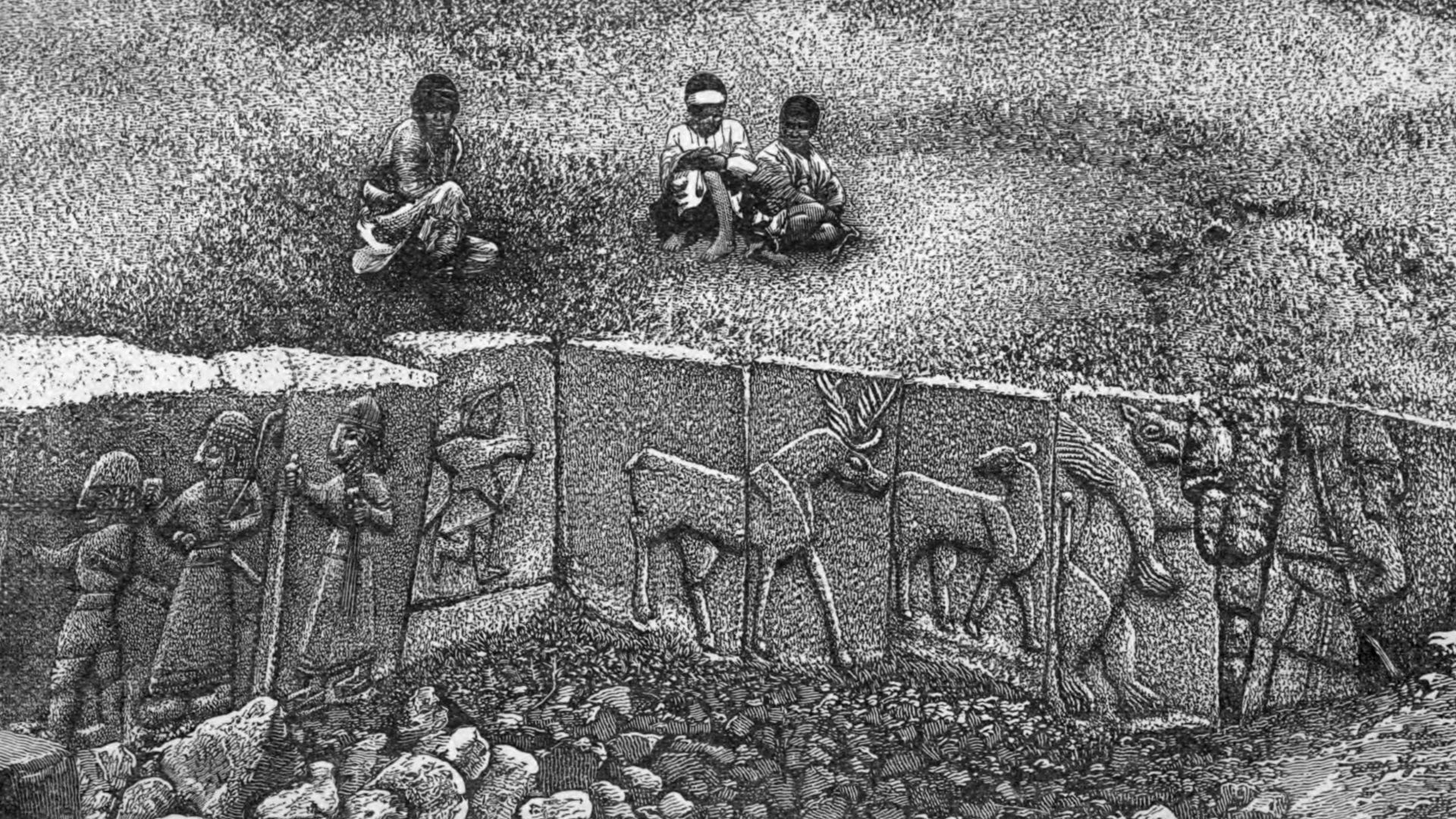 File:The Hittites - Slabs with Hittite Sculpture.png