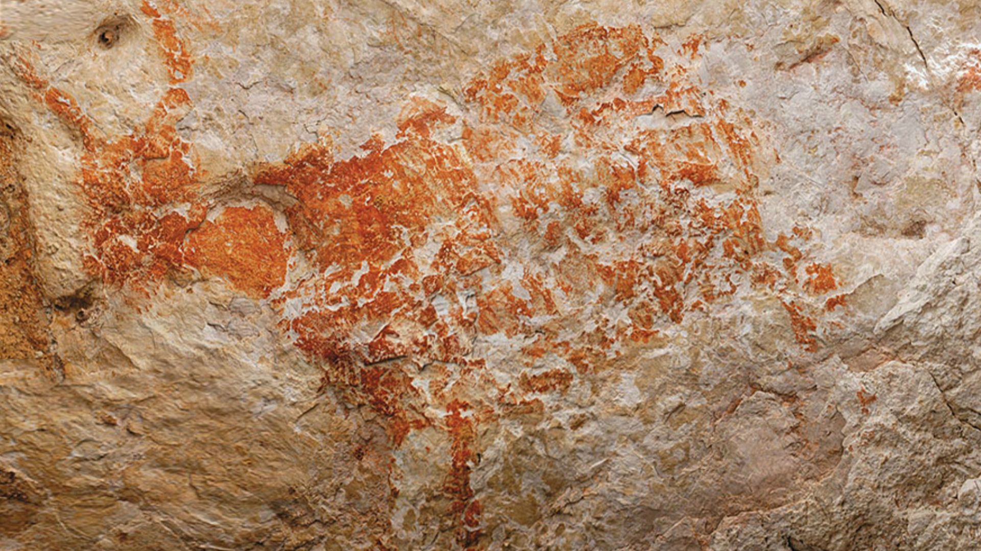 File:Lubang Jeriji Saléh cave painting of Bull.jpg