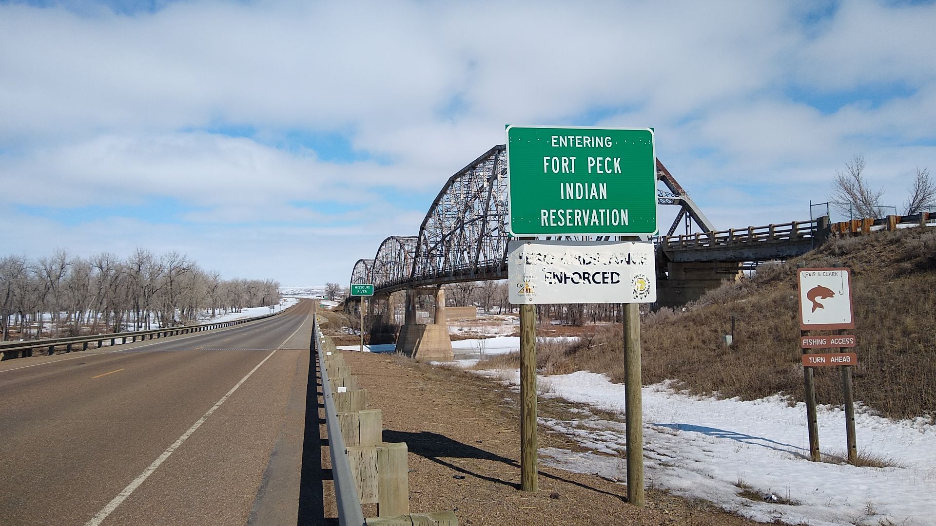 File:Fort Peck Reservation Sign on HWY 13.jpg