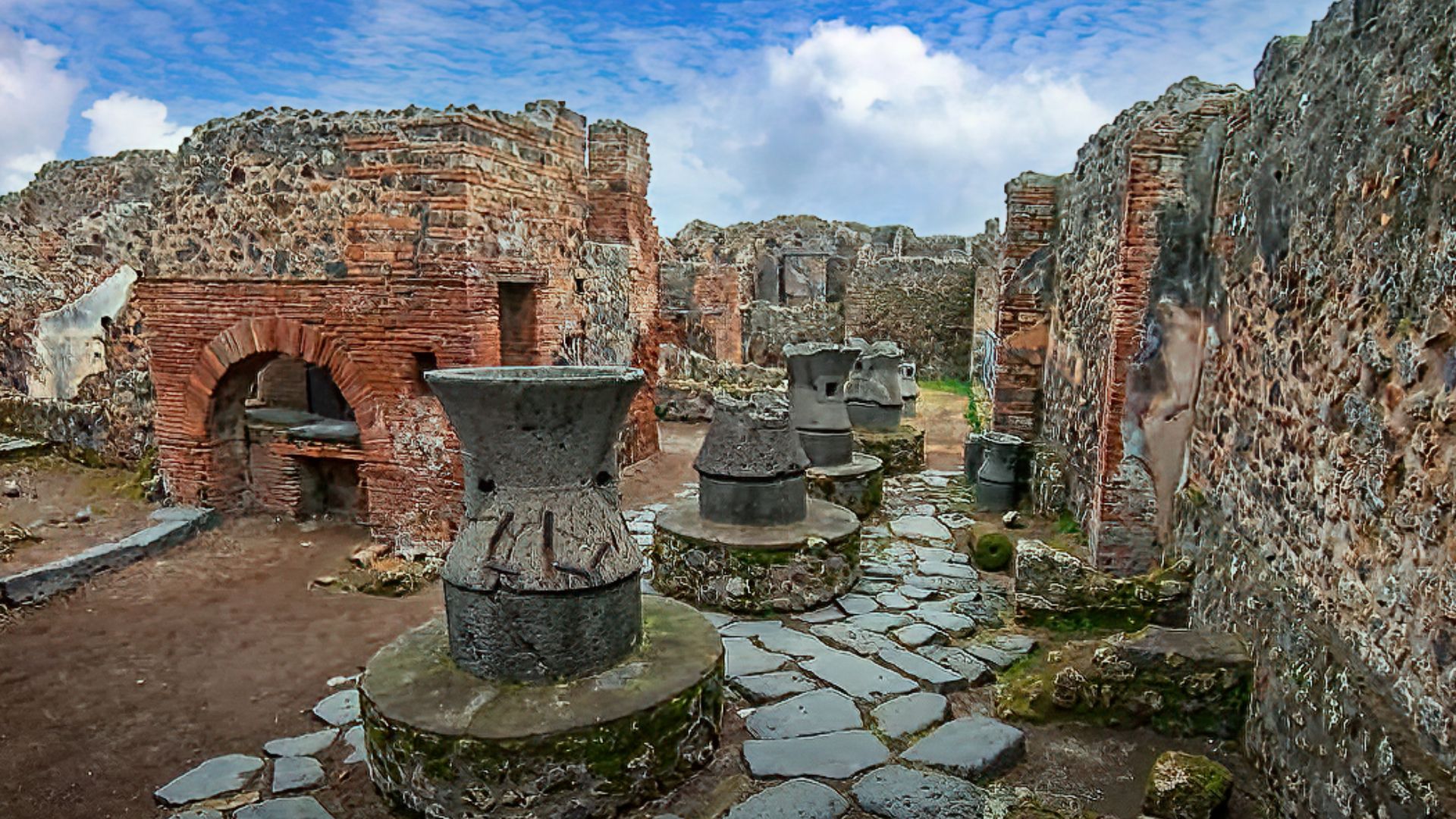 File:Bakery of Popidius Priscus (VI 2,22) one of the largest in Pompeii excavated in the 1820s Pompeii Prowalk.jpg