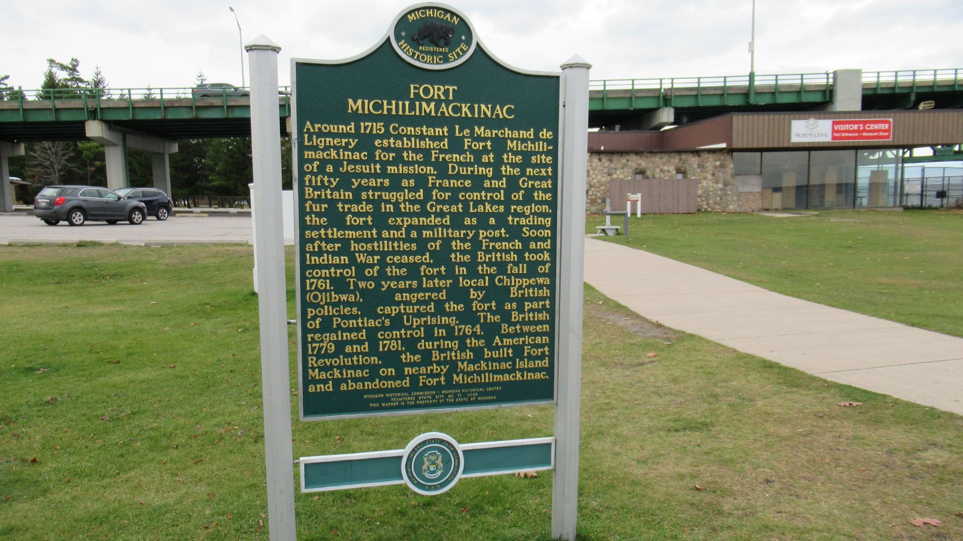 File:Fort Michilimackinac state historic marker.jpg
