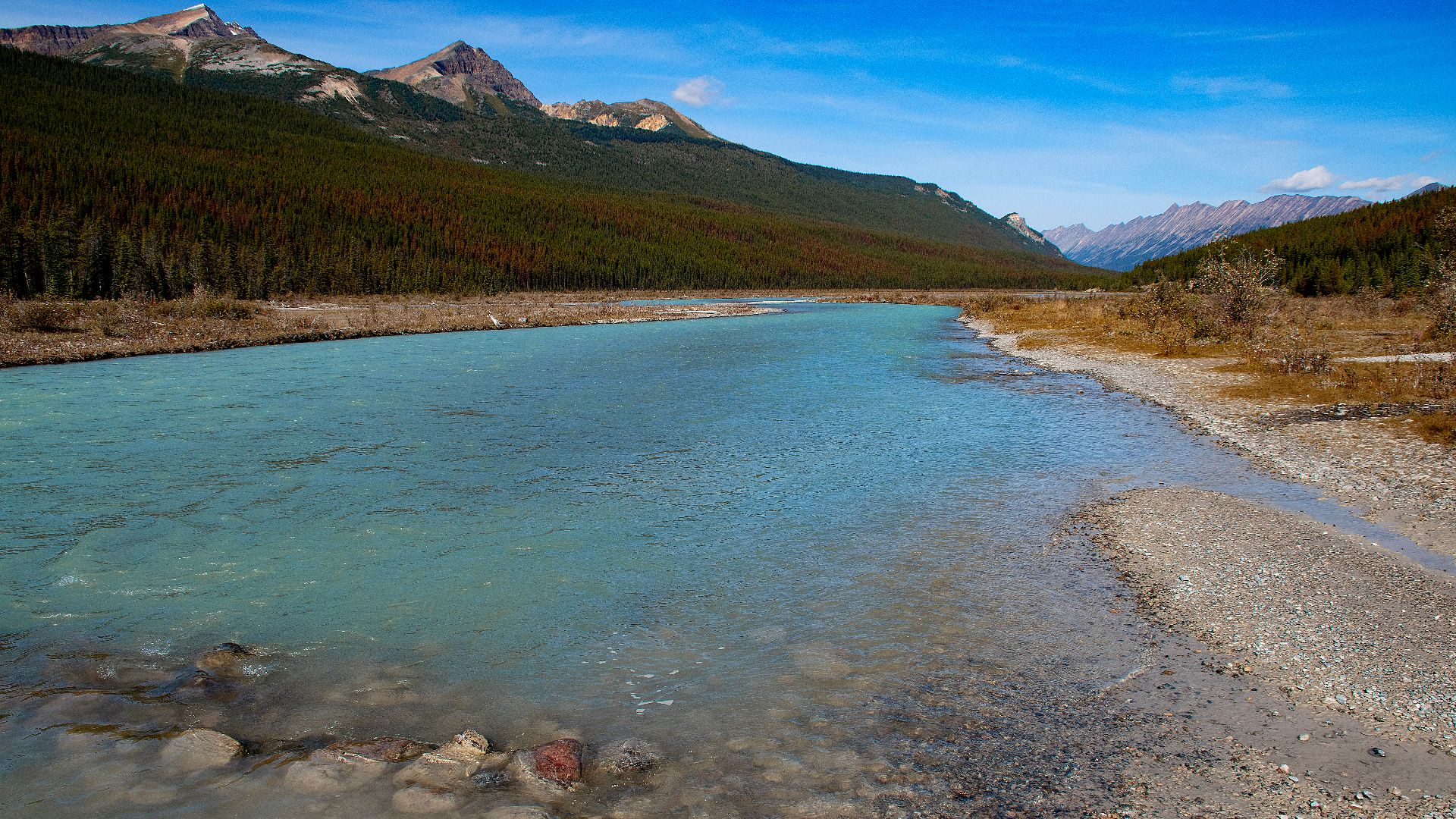 File:The North Saskatchewan River Flowing North -- Jasper National Park (AB) September 2019 (49585416868).jpg