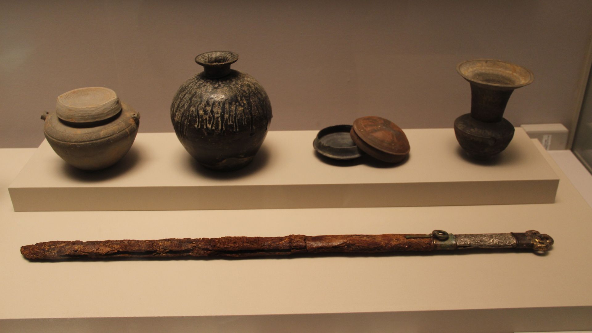 File:Baekje Kingdom Pottery and Iron Sword (17969236126).jpg