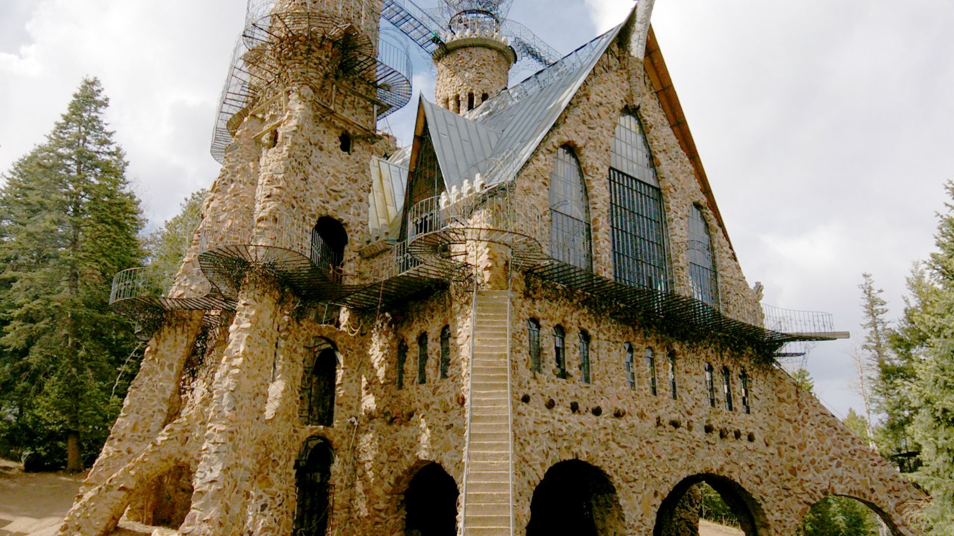 The Bishop Castle, near Fairview in Custer County.