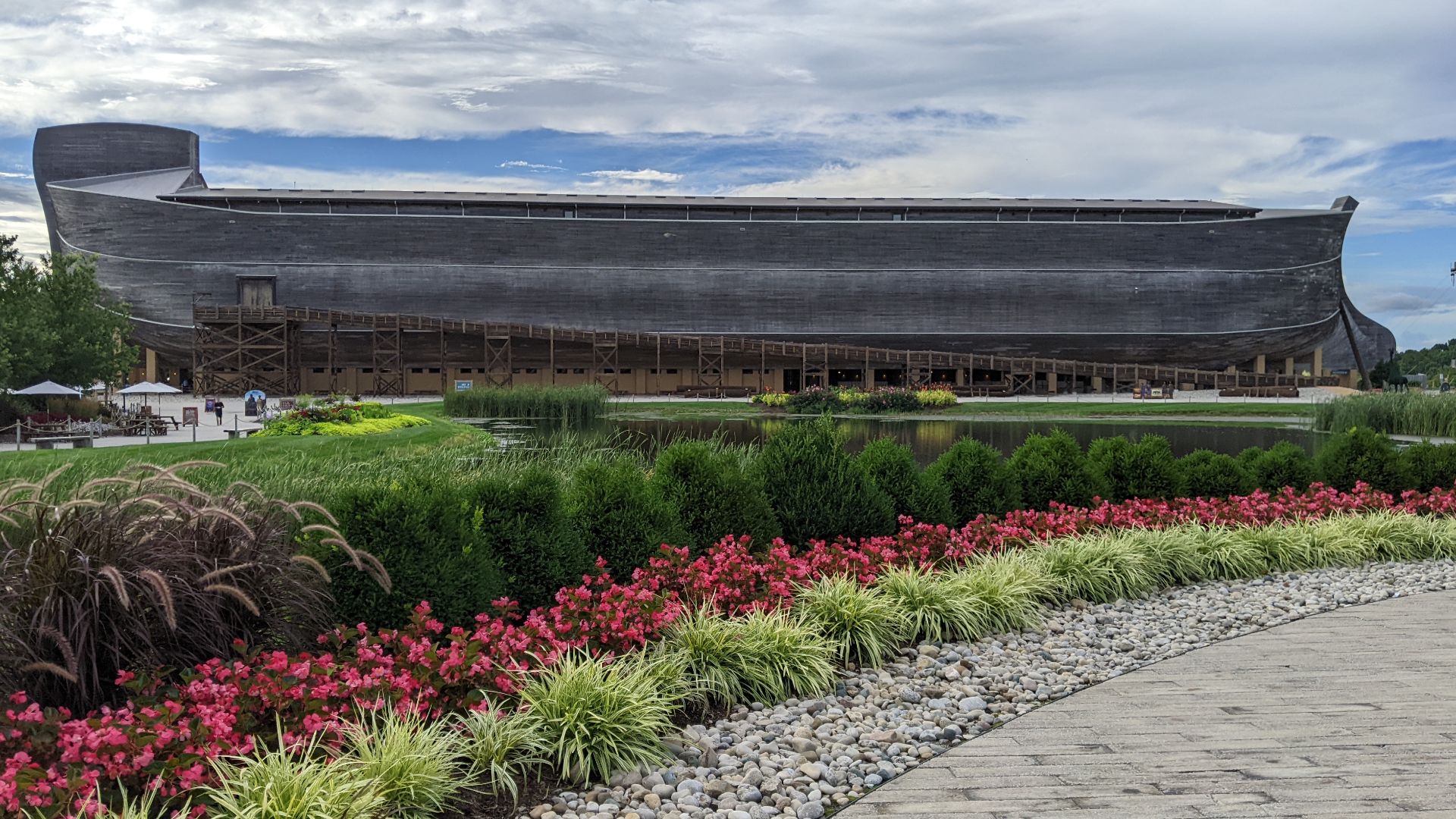 Exterior of the Ark Encounter in Williamstown, Kentucky.