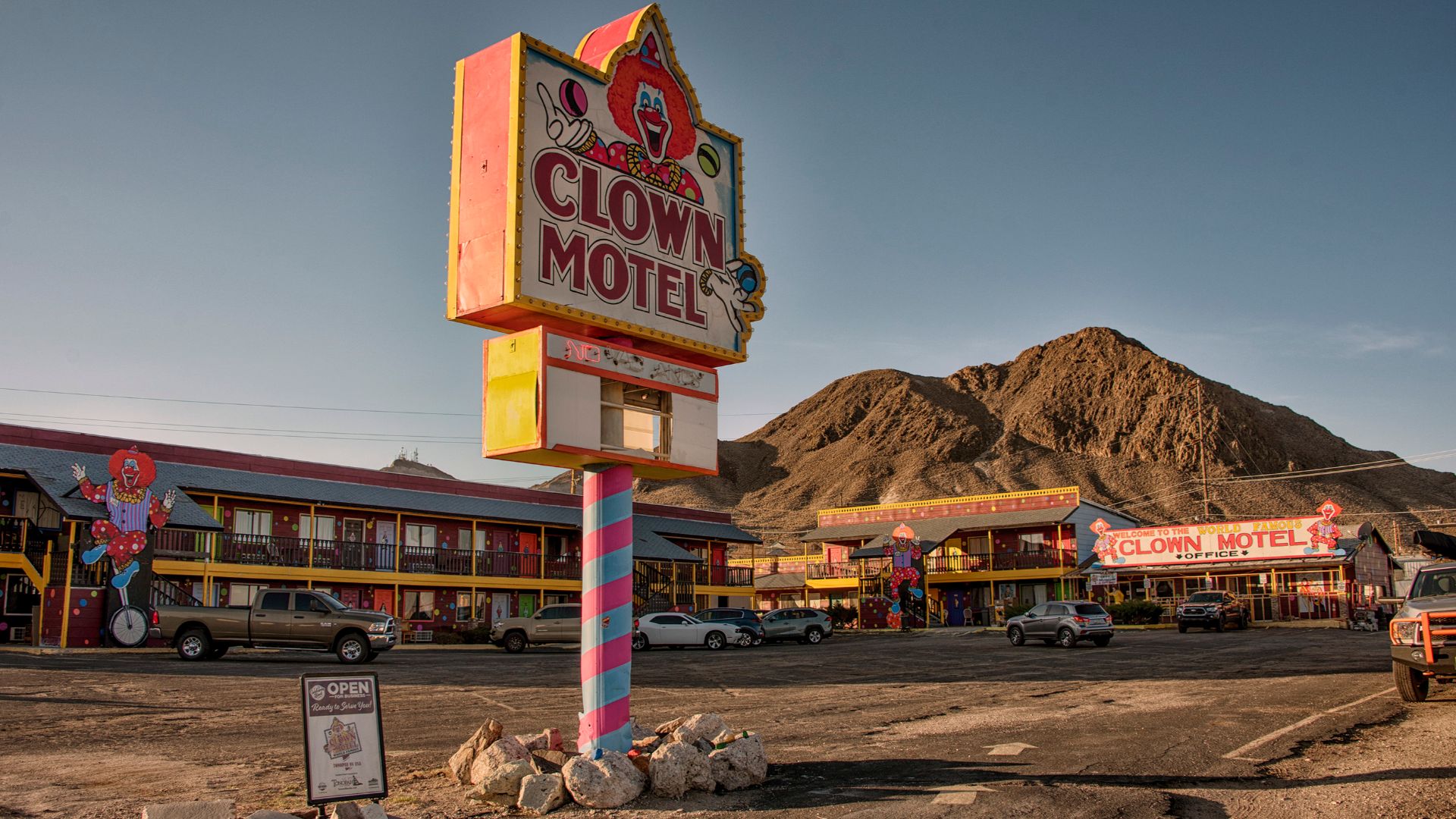 Clown Motel at dawn, Tonopah.