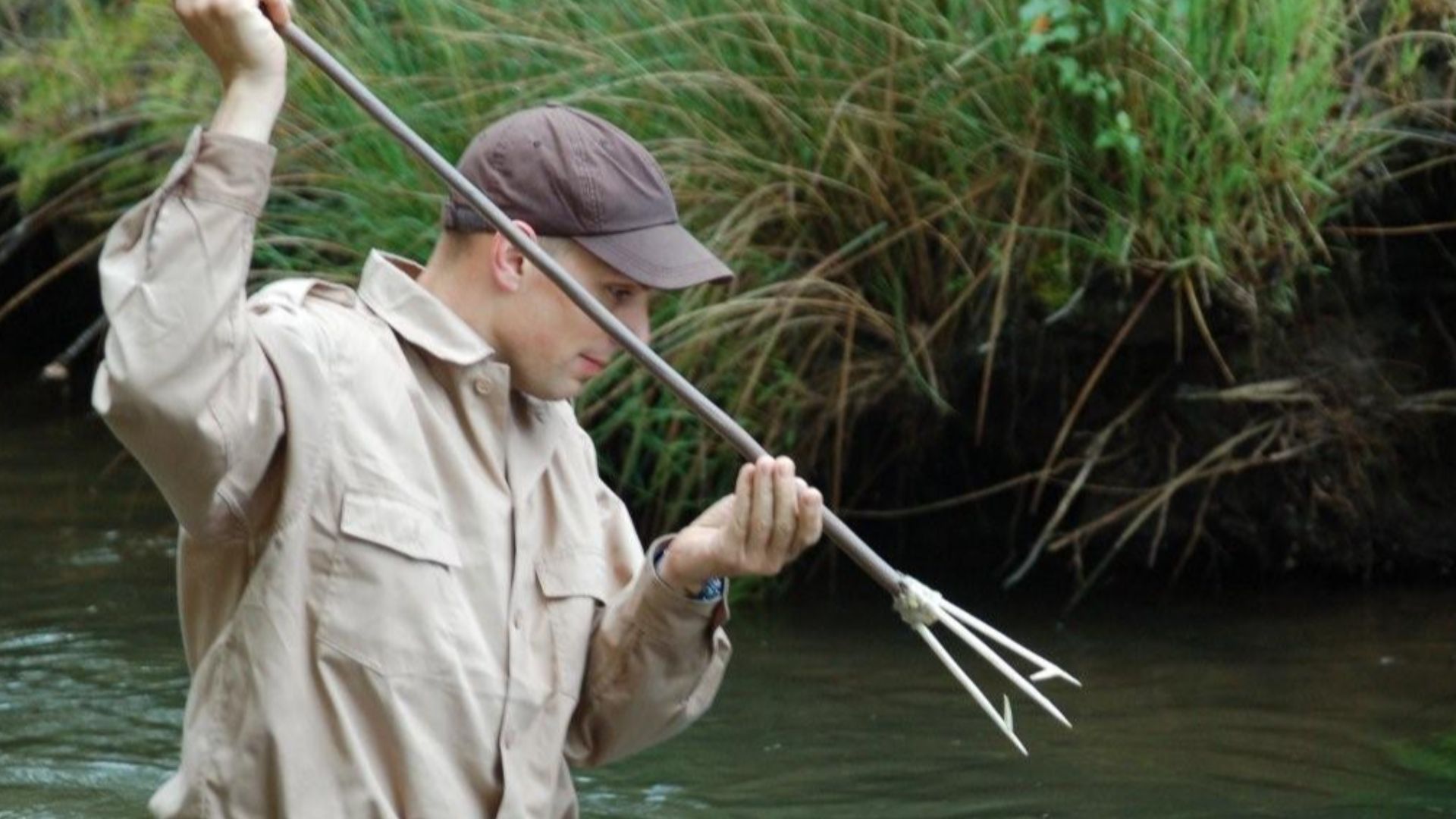 Spear-fishing.