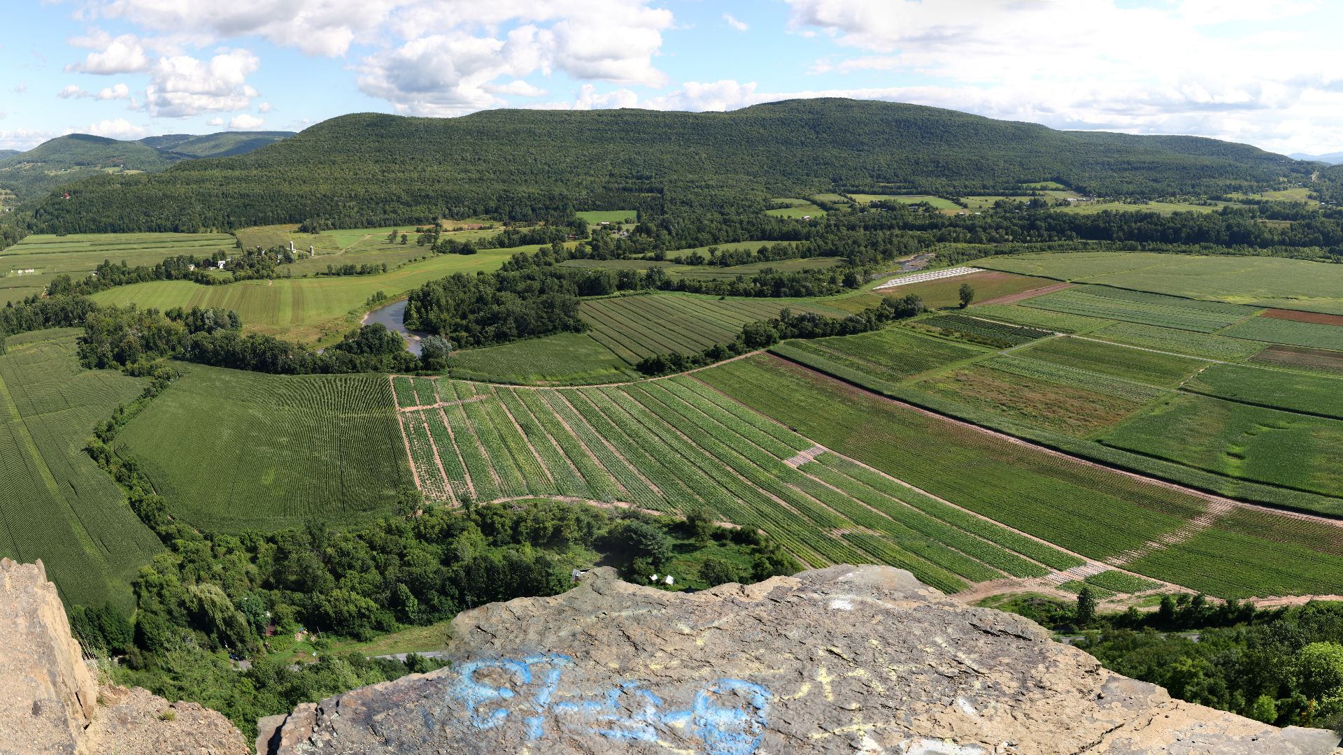 View of the Cobleskill Creek looking east from Vromans Nose