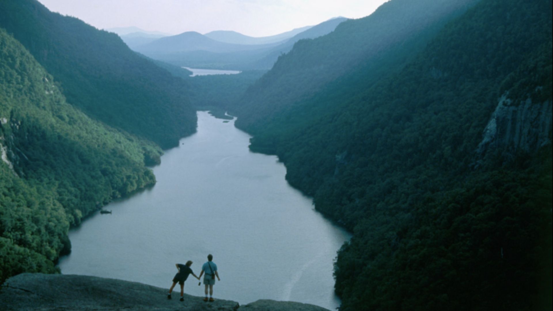 Indian Head Lookout on Lower AuSable Lake in the Adirondack High Peaks. Taken in the summer of 1996.