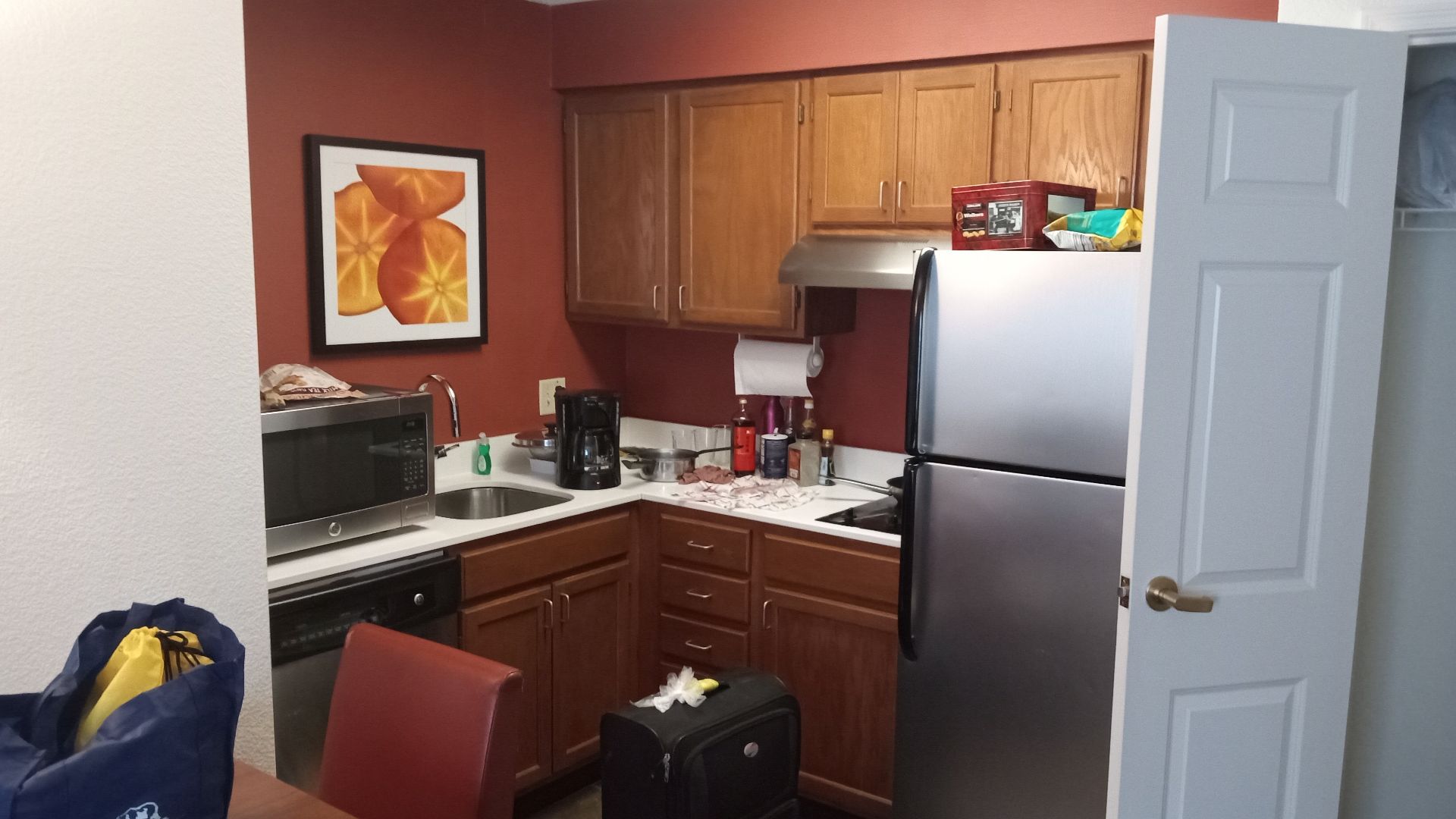 Compact kitchen in hotel