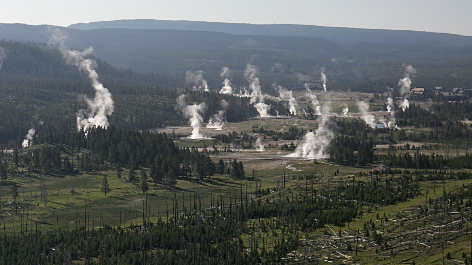 Aerial view of Upper Geyser Basin;
Jim Peaco;
June 2006;
Catalog #19326d;

Original #IT8M4050