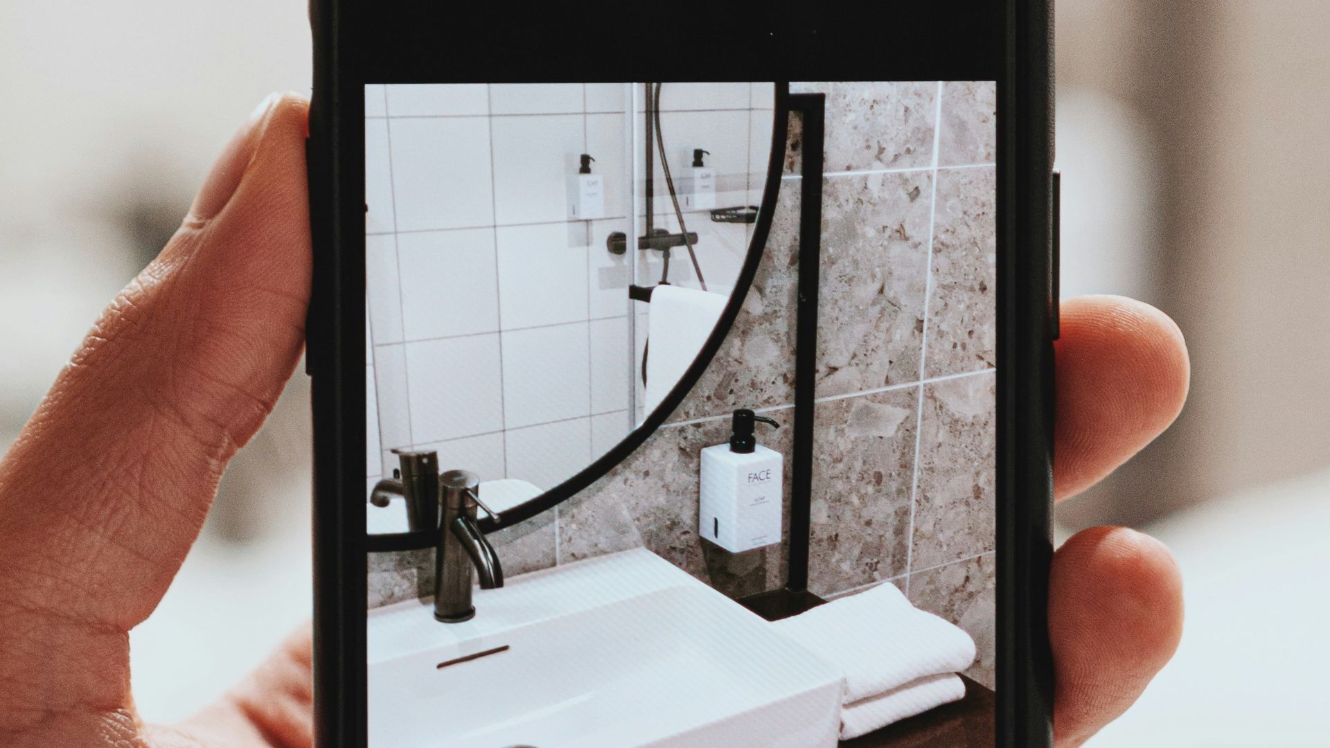 turned-on black Android smartphone