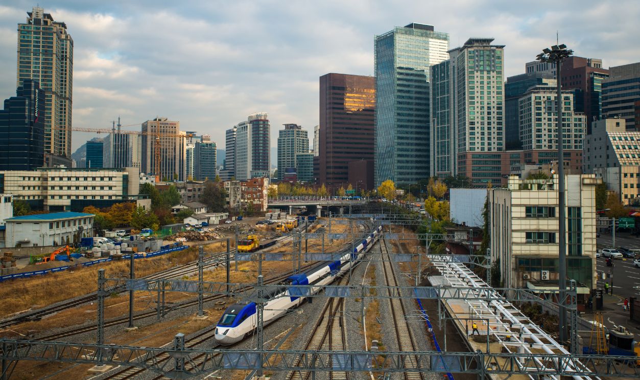 Train station in seoul city, South Korea