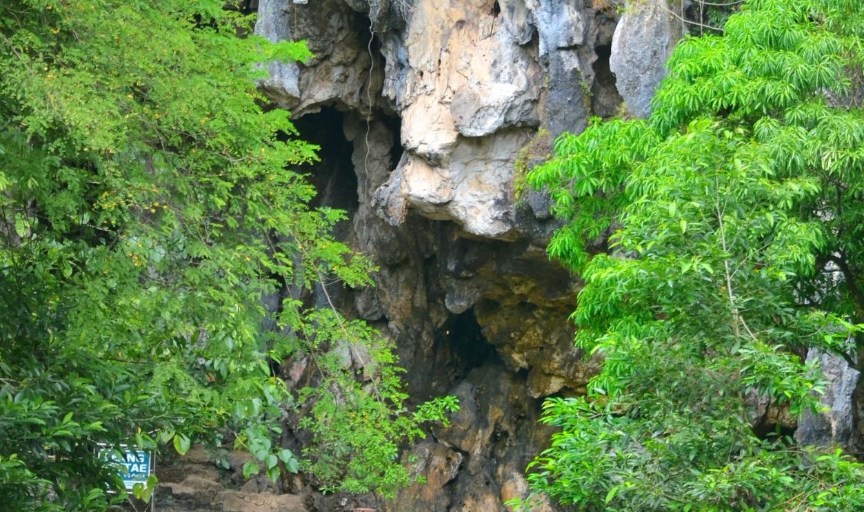 The Way to Leang-leang Cave in the nature preserve in south Sulawesi Indonesia