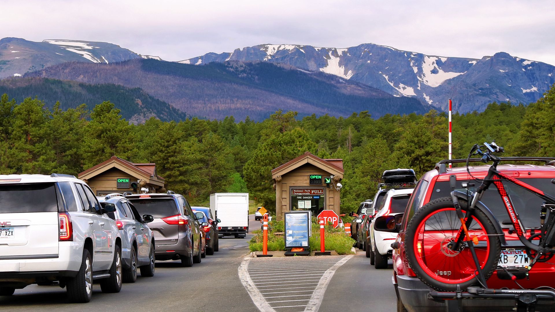 The Beaver Meadows (East) entrance to Rocky Mountain National Park near Estes Park, Colorado, United States.