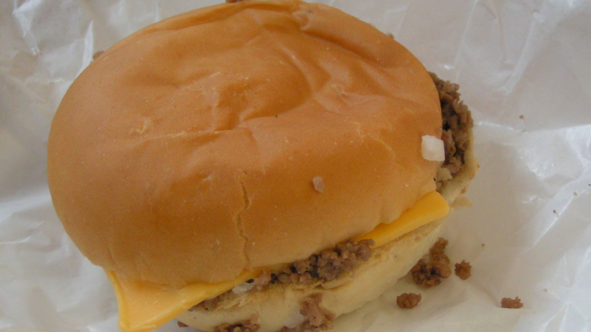 Maid-Rite: This one went first..... The meat mixture is a bit sweet. The rumor says that they use Dr Pepper as a flavor ingredient. But don't even ask....they won't tell you. Doesn't matter...people come from far and wide to sample a Maid-Rite!