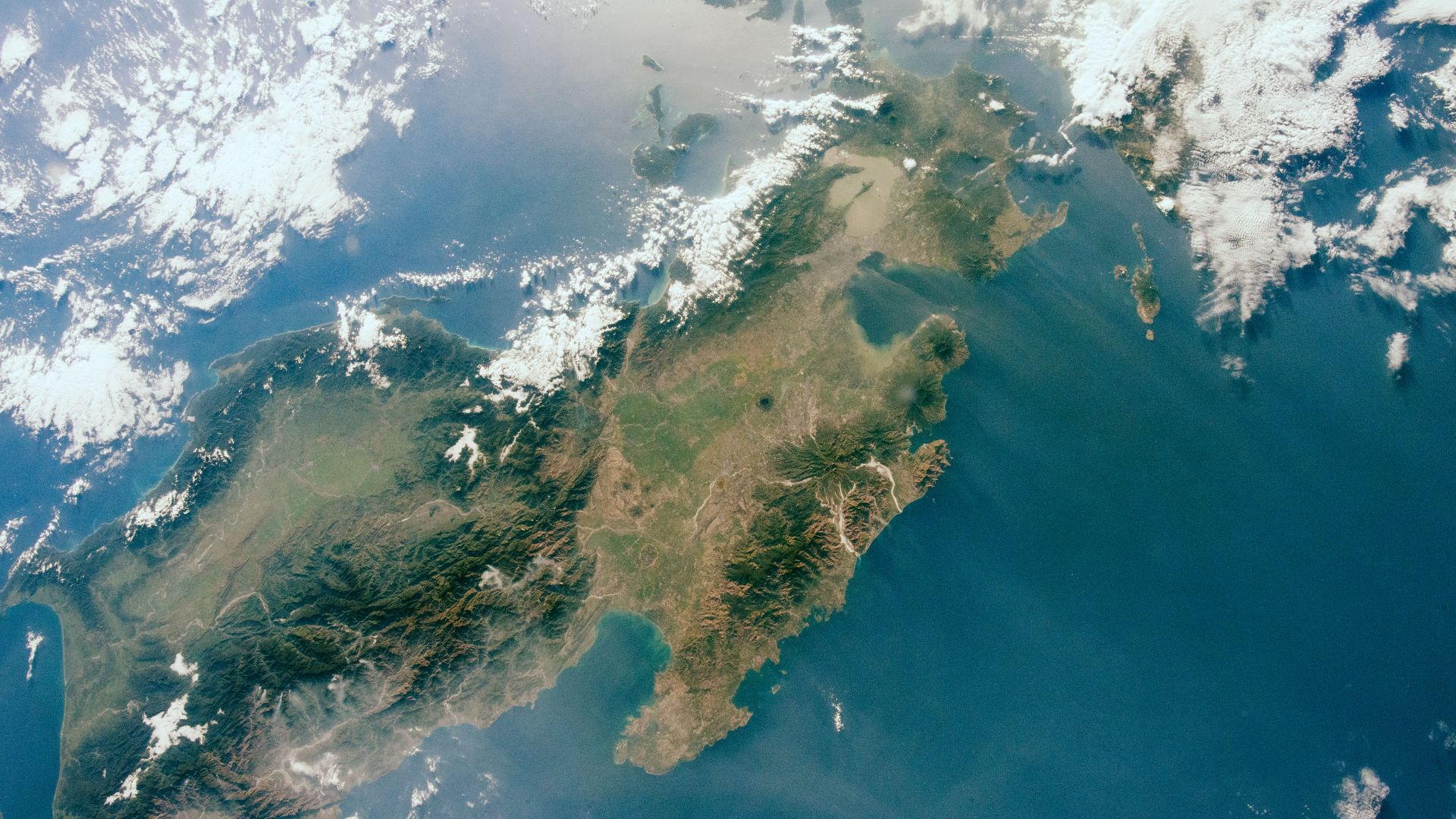 An astronaut onboard the International Space Station took this photograph of Luzon, the largest island in the Philippines. The Republic of the Philippines is comprised of thousands of islands. Most of the country’s population (about 100 million people) li