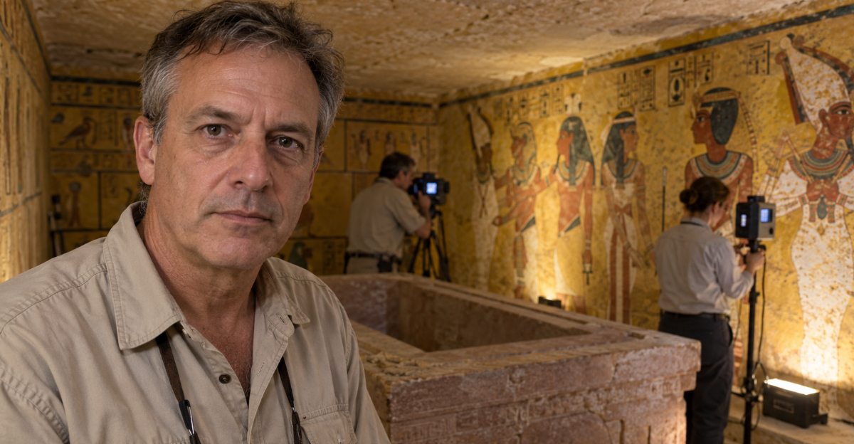 Archeologist in King Tut Tomb