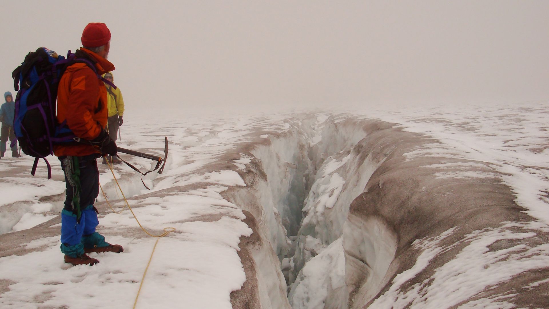 Crevice in the glacier of Mount Edziza